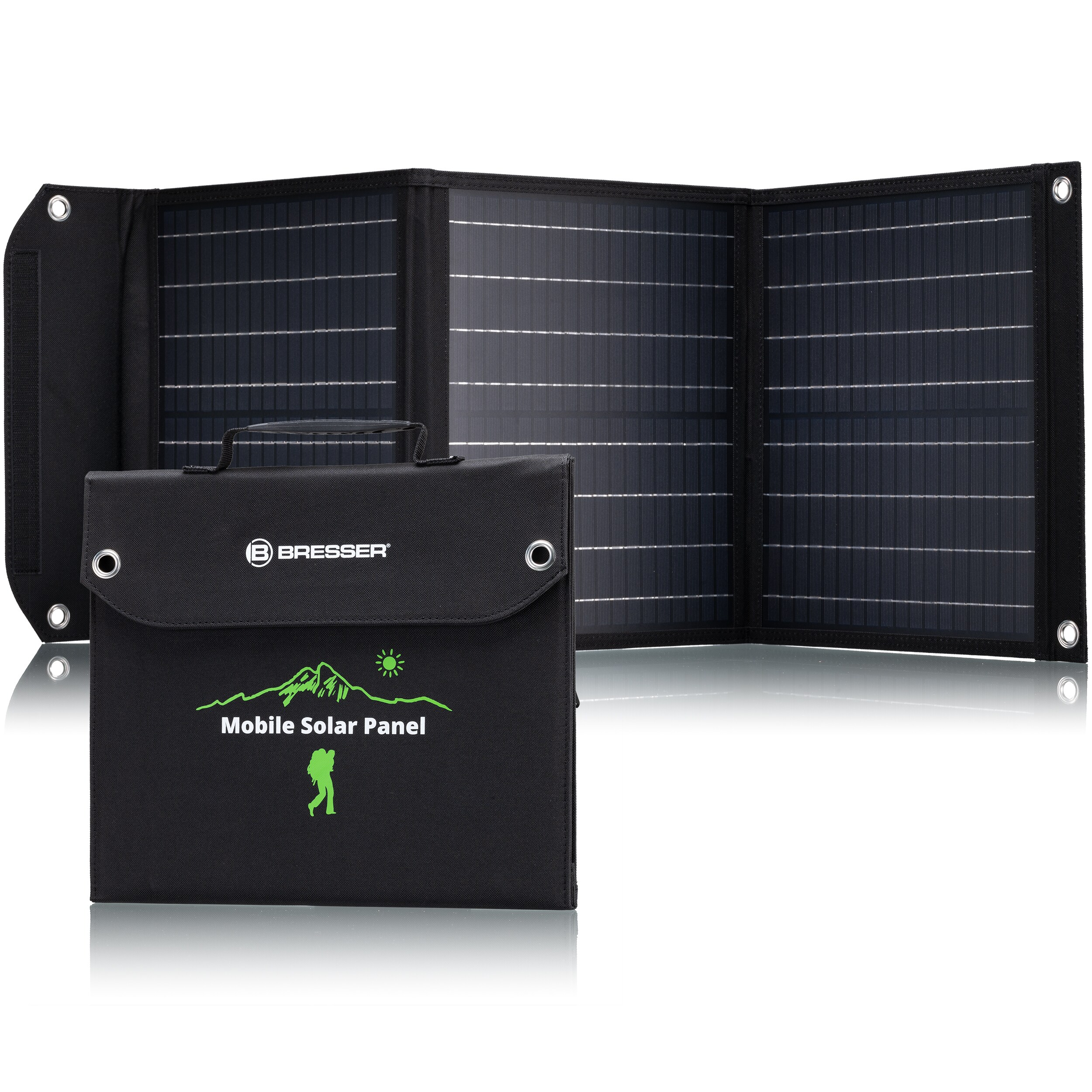 BRESSER Mobiles Solar-Ladeger&auml;t 40 Watt mit USB- u. DC-Anschluss - Bild 1