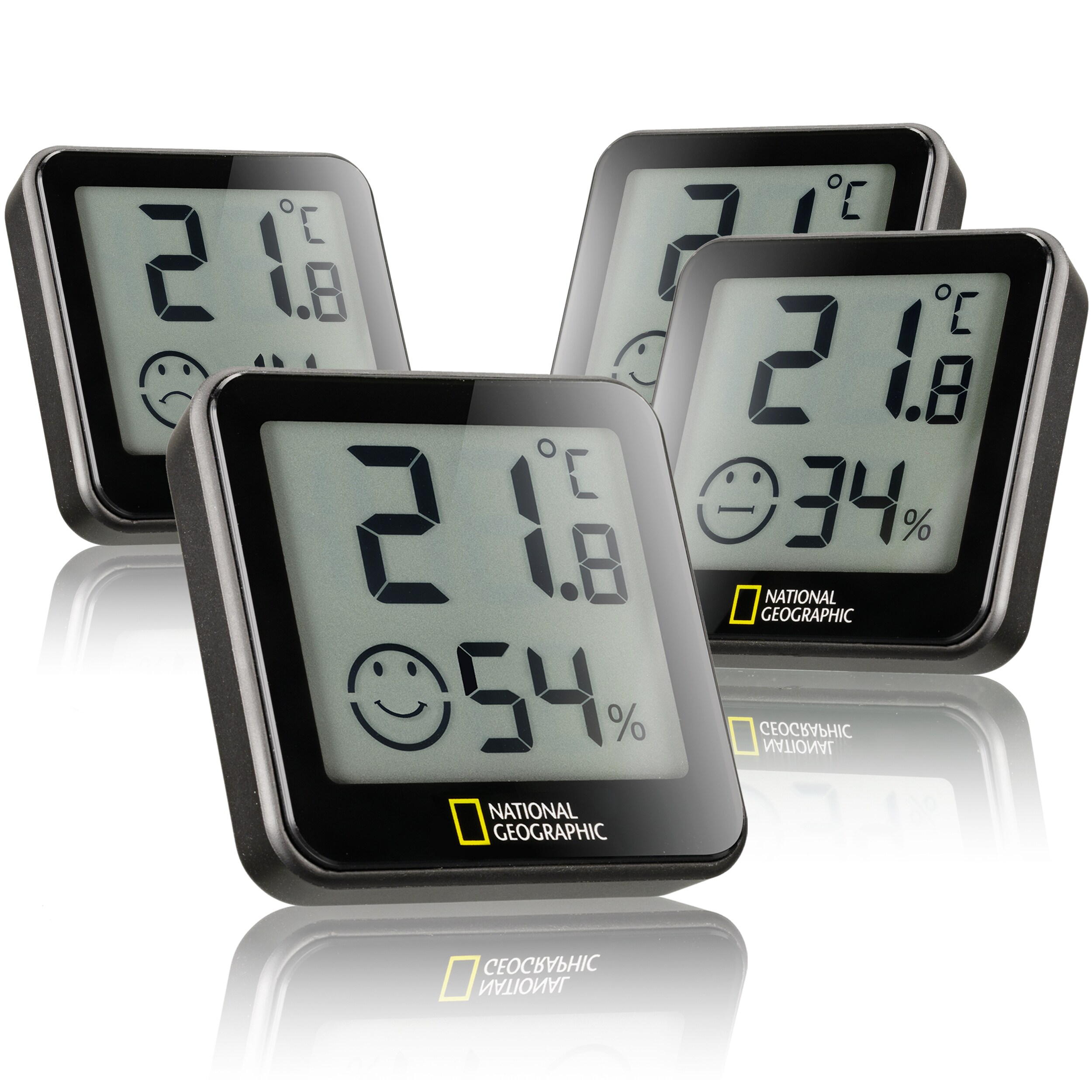 NATIONAL GEOGRAPHIC Thermo-Hygrometer Tempy 4er-Set - Bild 1