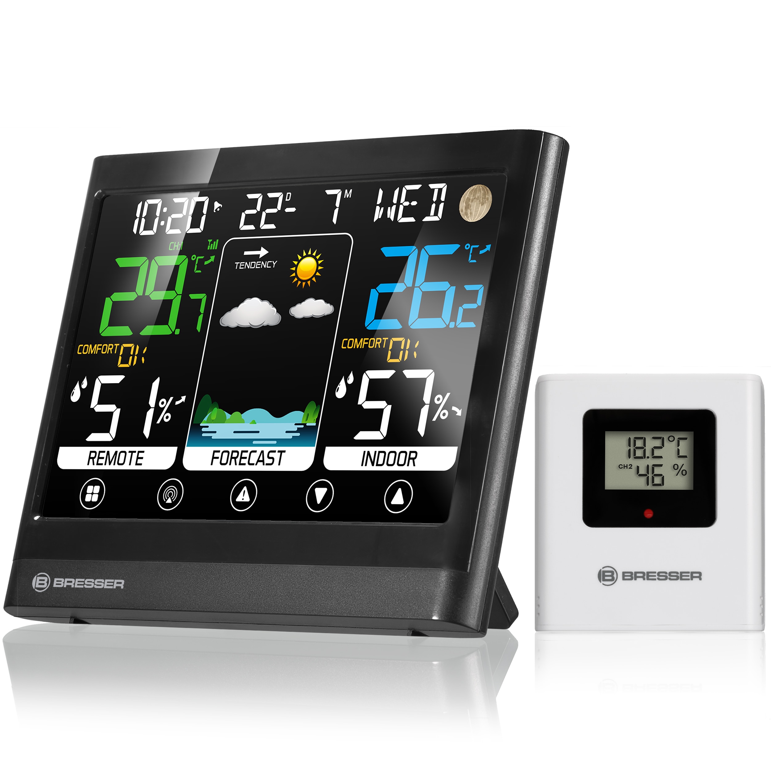 BRESSER MeteoTemp BF Wetterstation mit Touch-Display - Bild 1