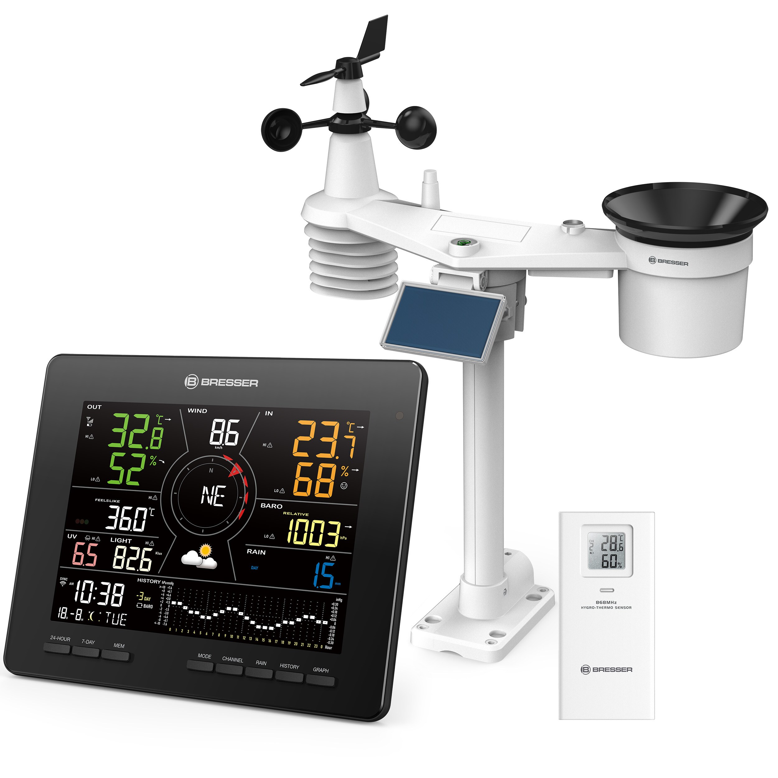BRESSER WLAN 4CAST MD Funk-Wetterstation 7-in-1 - Bild 1