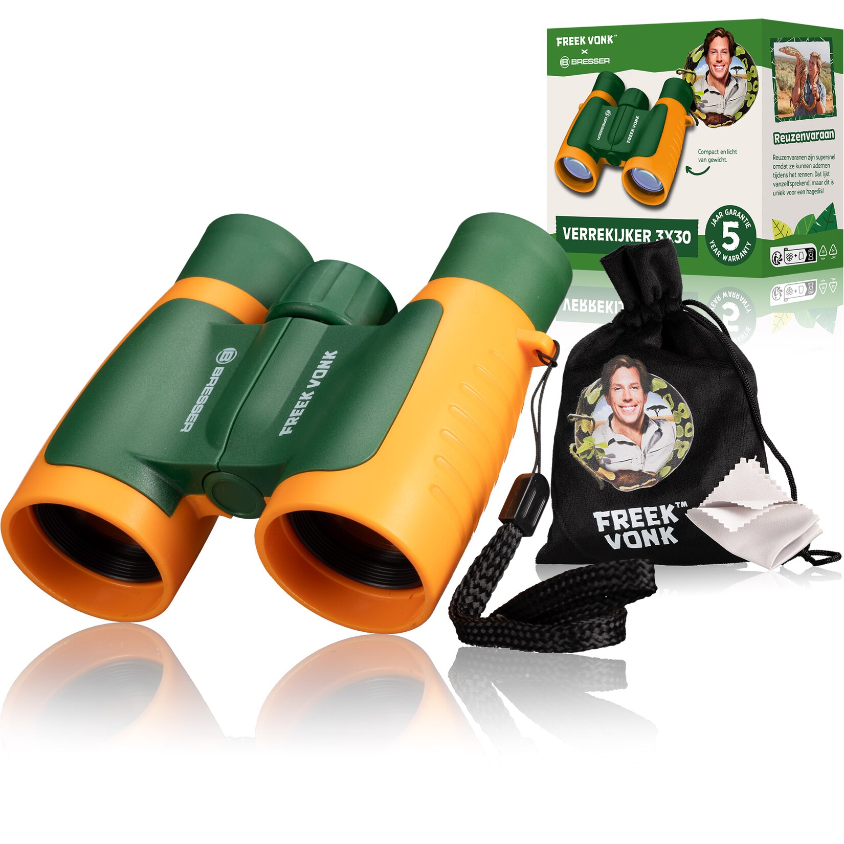 FREEK VONK x BRESSER 3×30 Kinderfernglas  Farbe: grün | 04007922083759