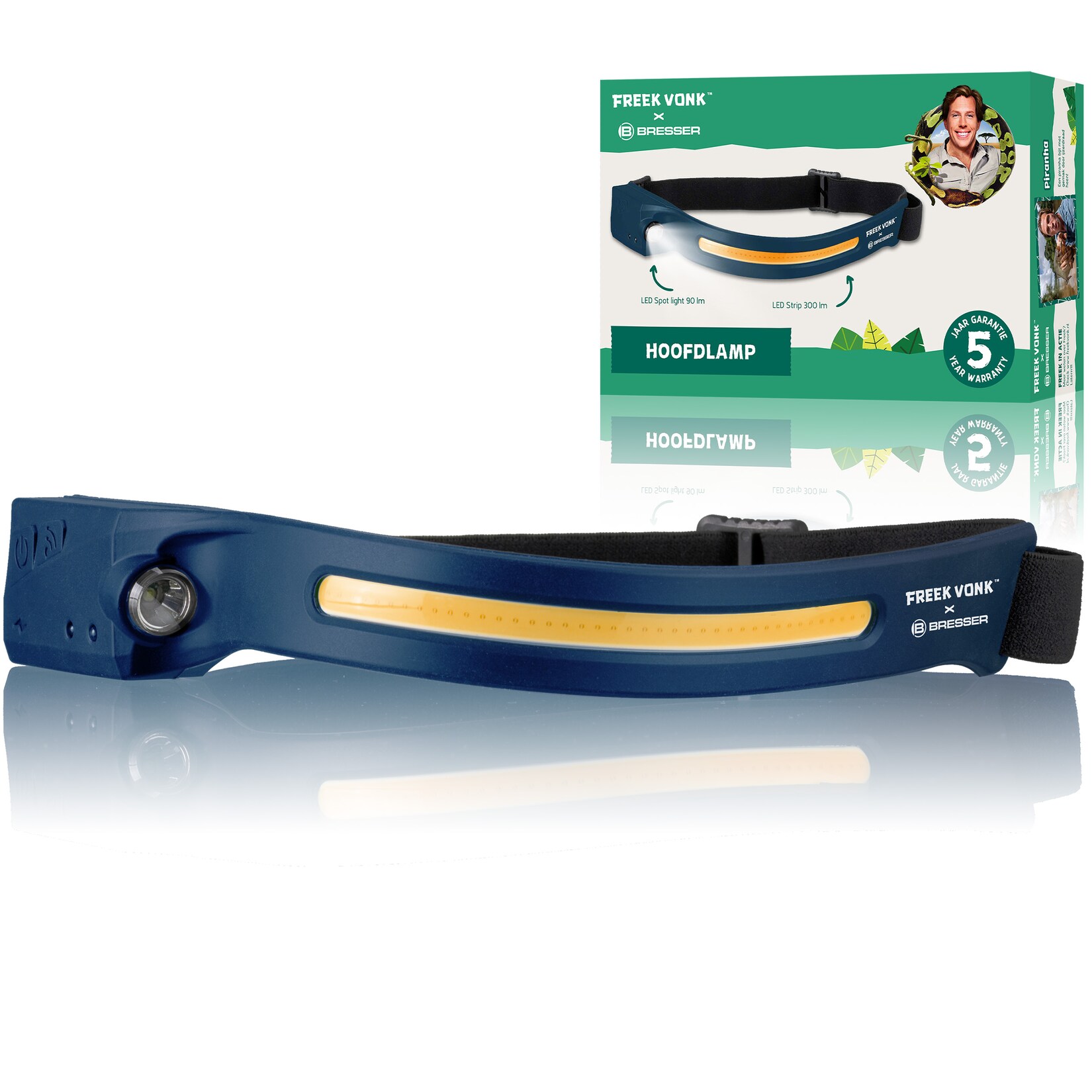 FREEK VONK x BRESSER Stirnlampe mit LED-Streifen | 04007922083872