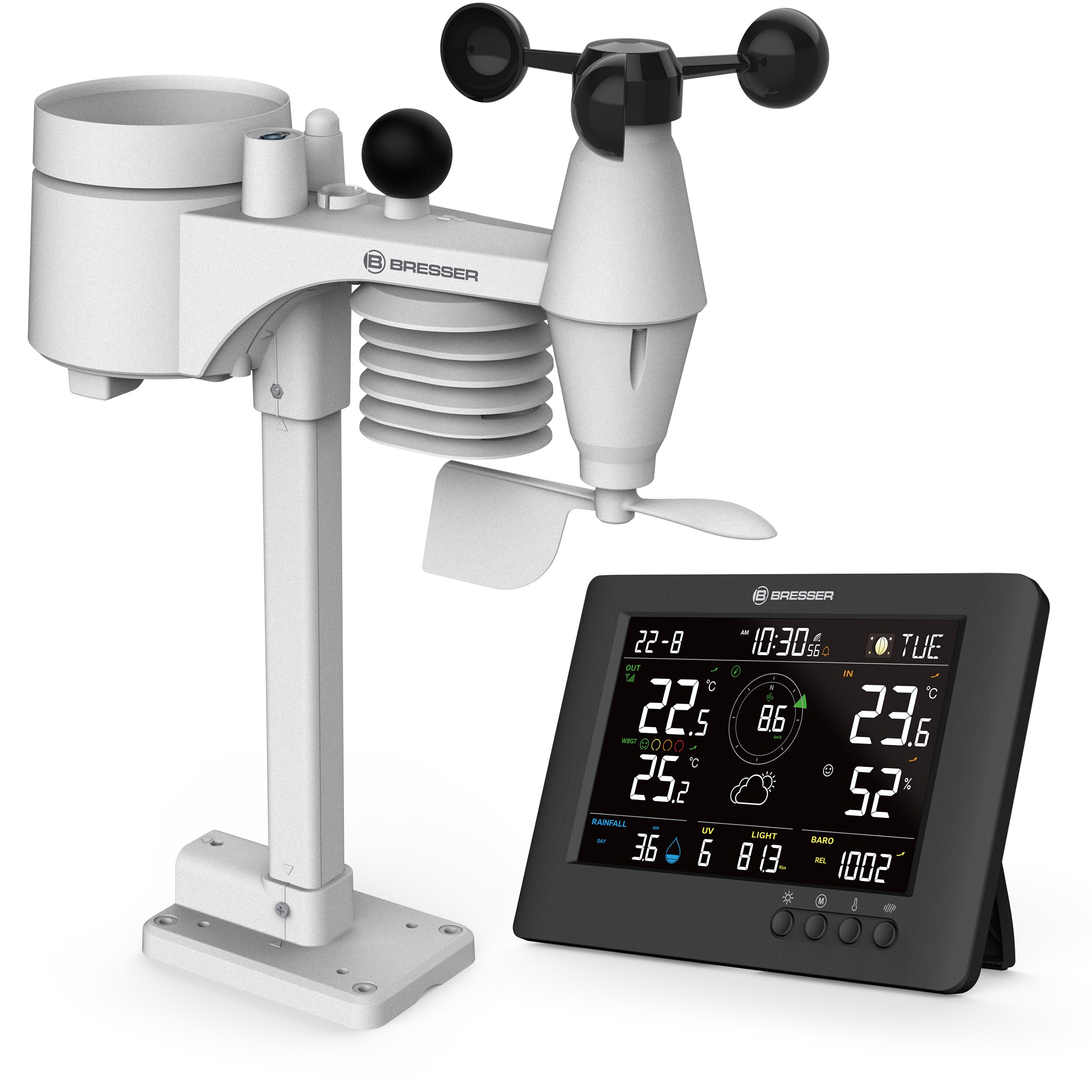 BRESSER 8-in-1 ClearViewTB Wetterstation - Bild 1