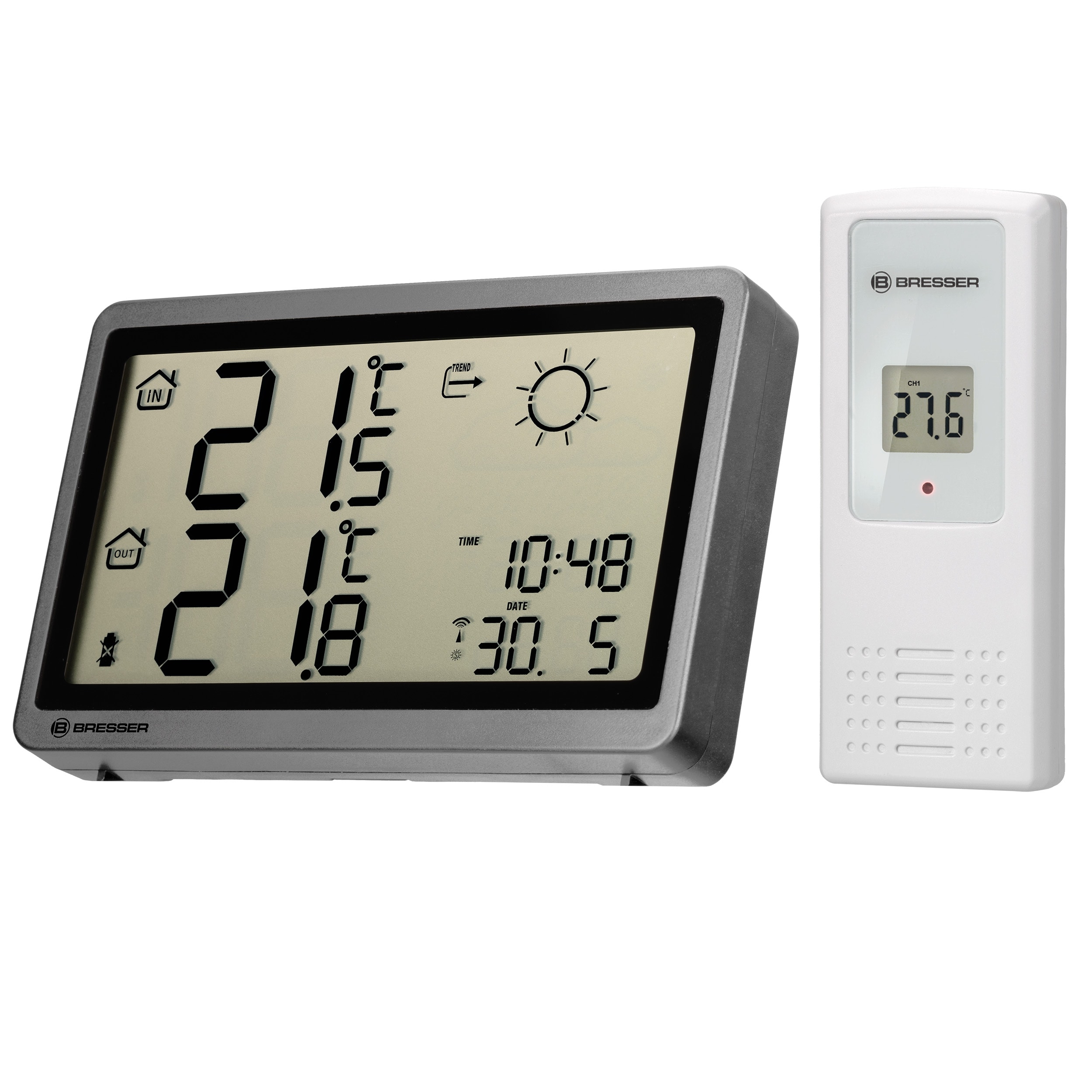 BRESSER Funkwetterstation MeteoTemp HZ anthrazit - Bild 1