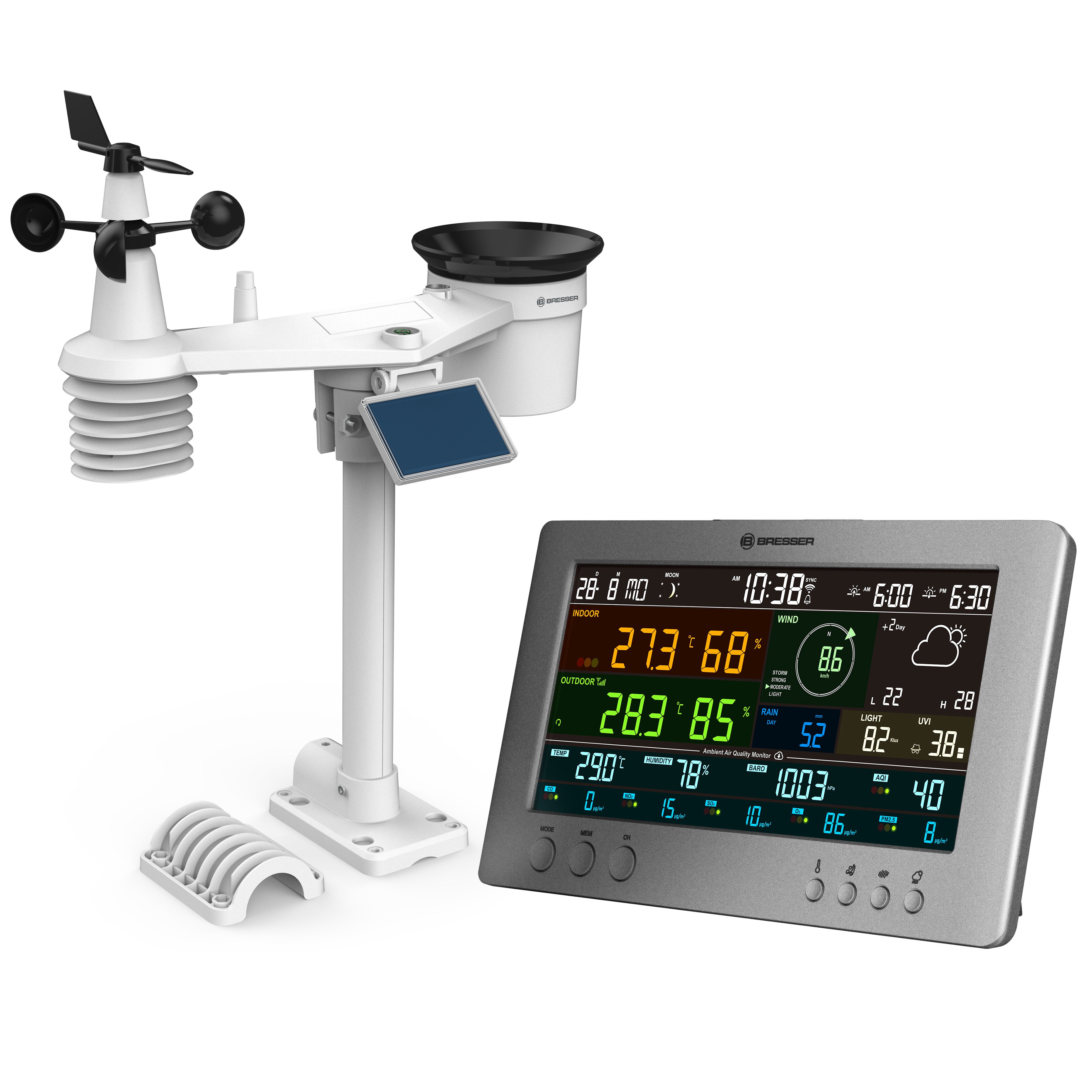 BRESSER Smarte Tuya Profi-Wetterstation mit 7-in-1-Sensor - Bild 1