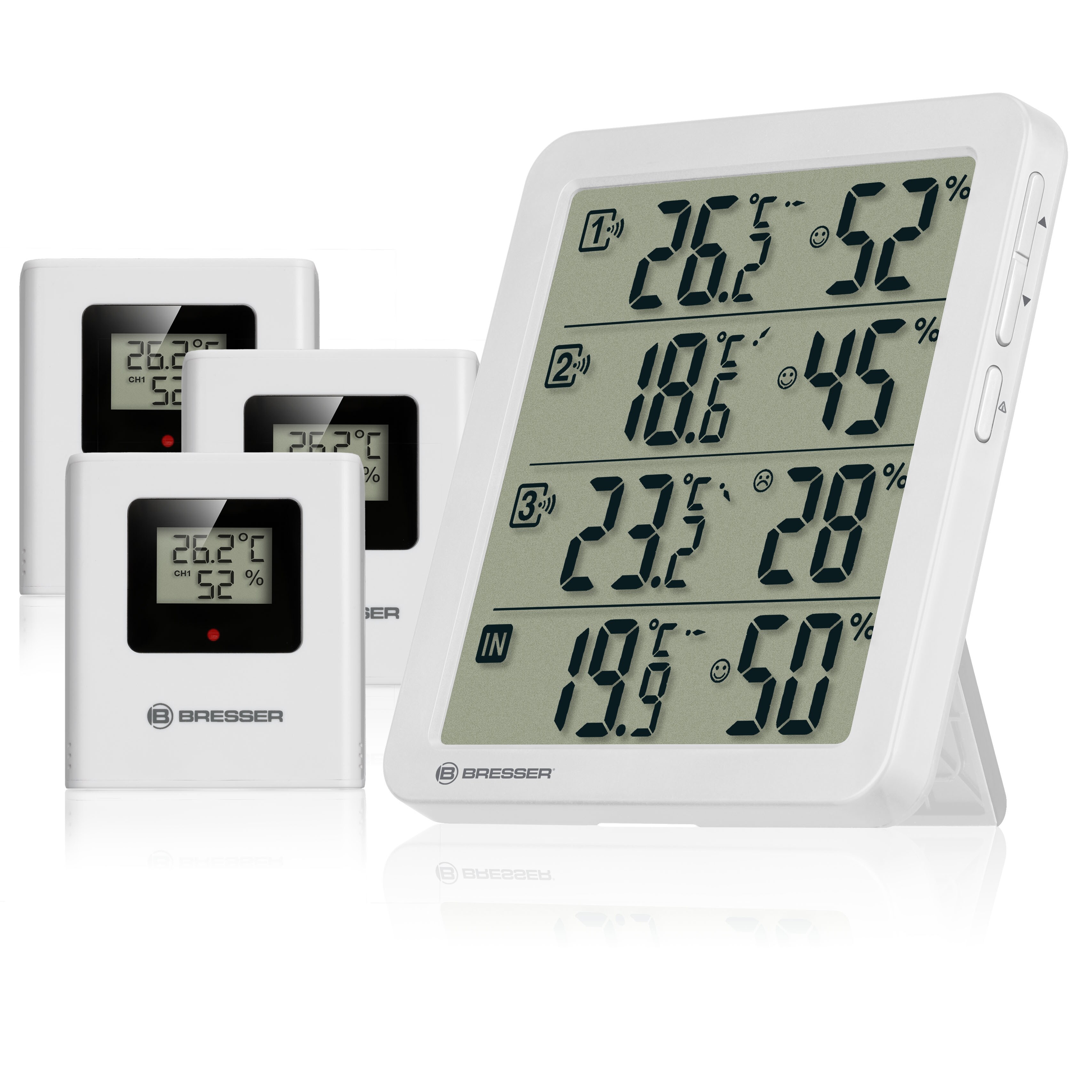 BRESSER Quadro NV Thermo-Hygrometer wei&szlig; - Bild 1