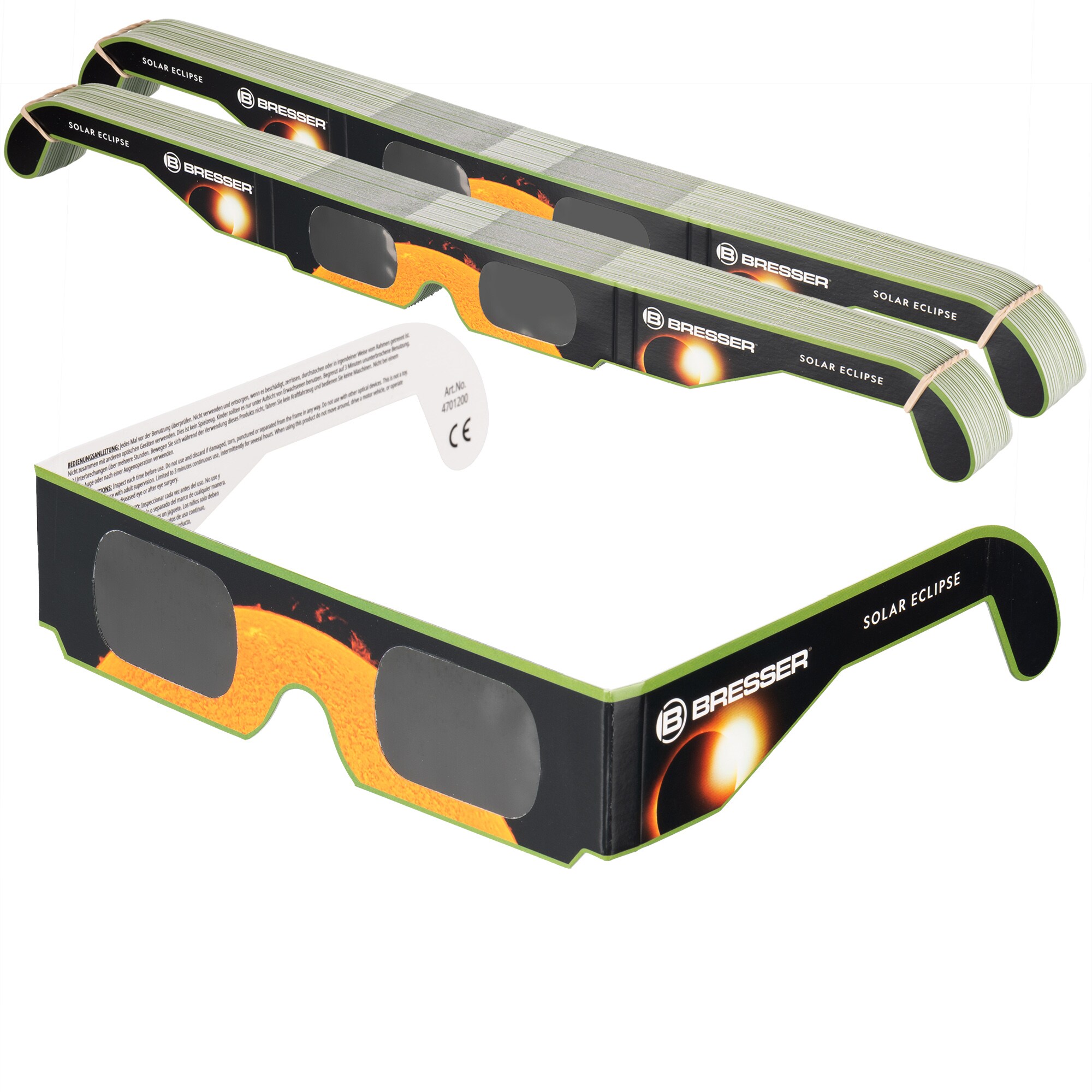 BRESSER Sonnenfinsternis-Brille (100 St&uuml;ck) - Design A - Bild 1