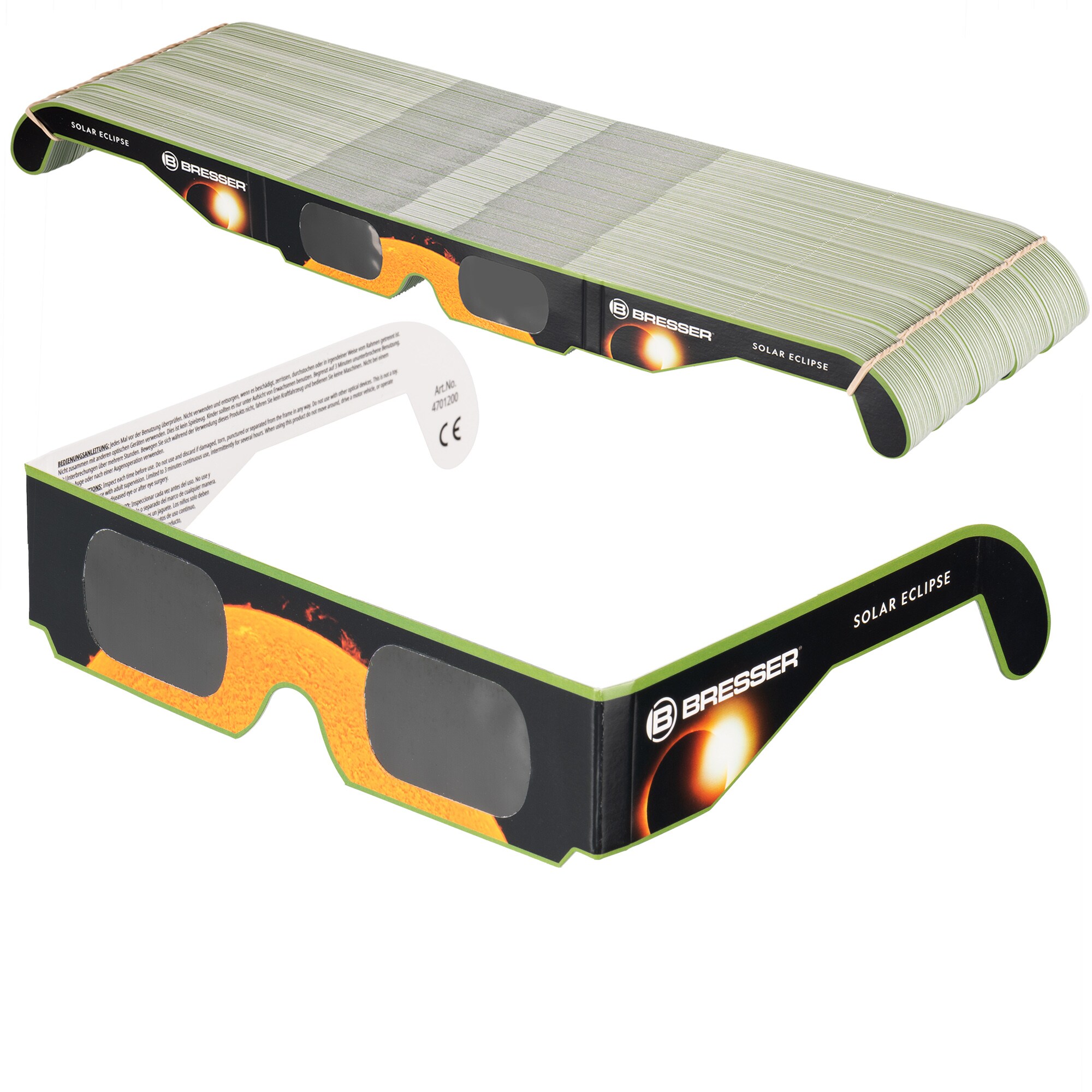 BRESSER Sonnenfinsternis-Brille (250 St&uuml;ck) - Design A - Bild 1