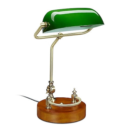 relaxdays Bankerlampe grün - Bild 1