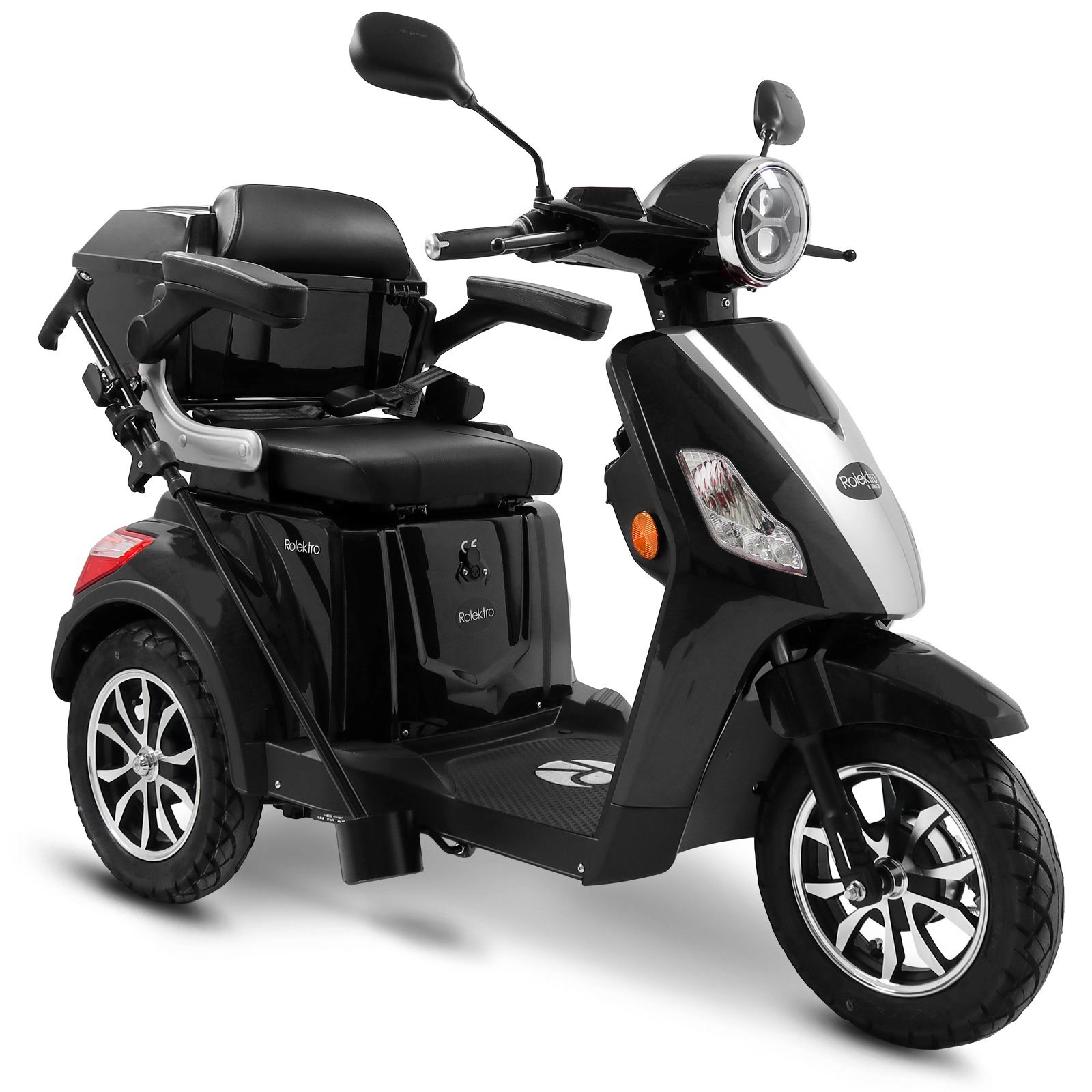 Rolektro, E-Trike 25 V.3 Lithium, Schwarz, 60-30AH Akku, 1000 Watt - Bild 1