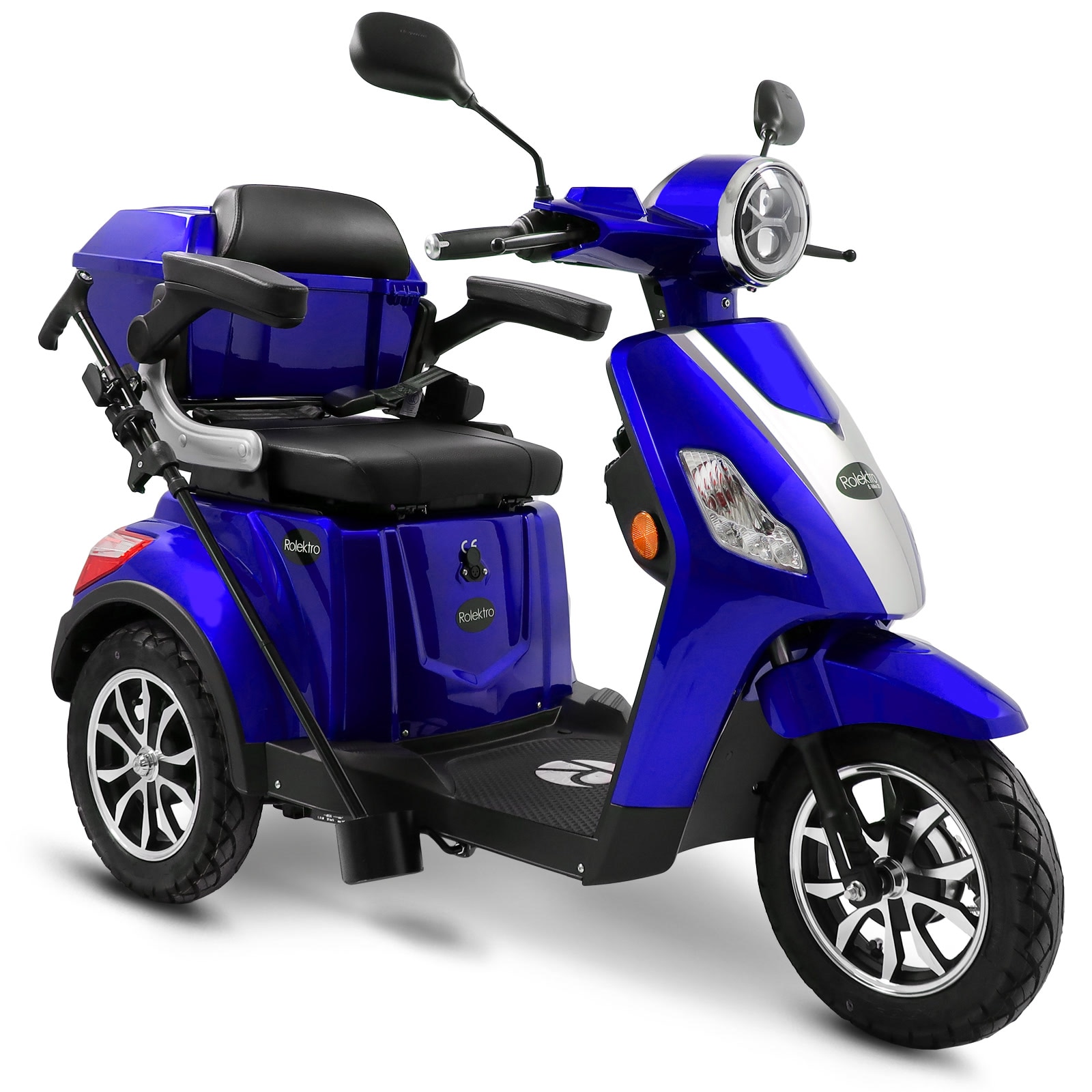Rolektro, E-Trike 25 V.3 Lithium, Blau, 60-30AH Akku, 1000 Watt - Bild 1