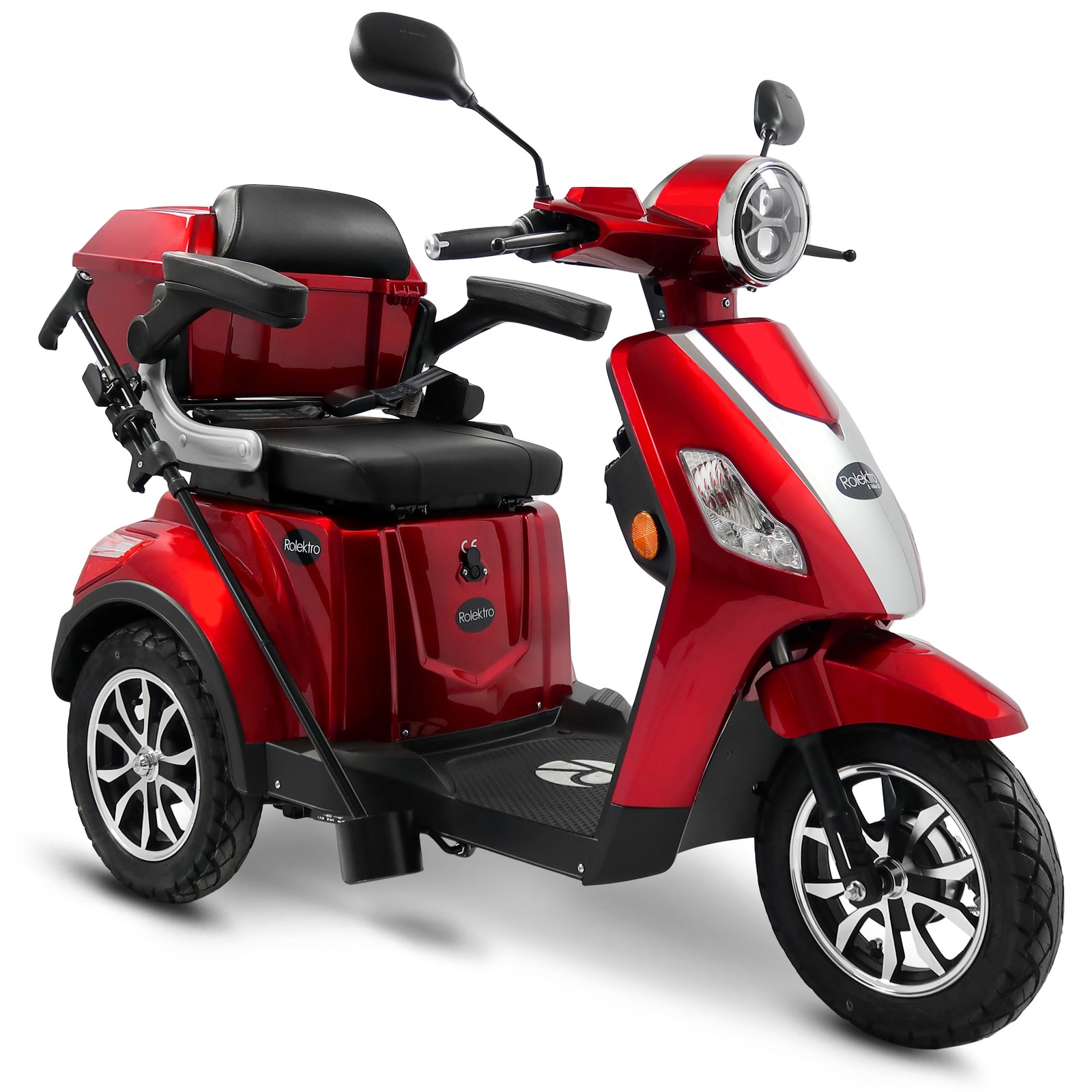 Rolektro, E-Trike 15 V.3 Lithium, Rot, 60-30AH Akku, 1000 Watt - Bild 1