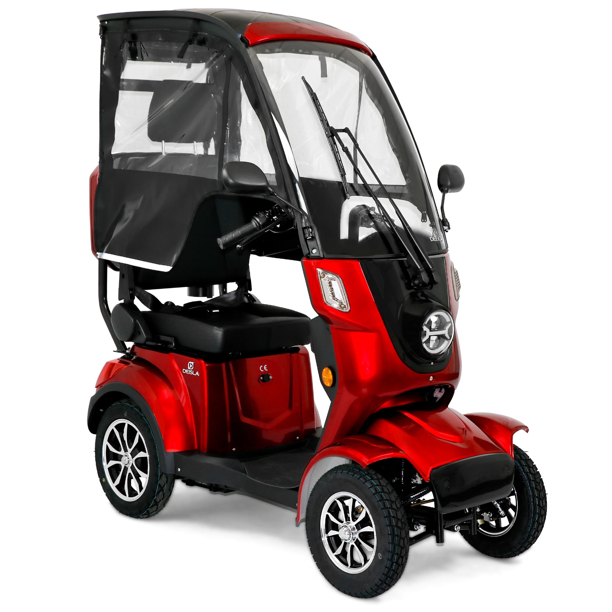 Deisla, Vierrad DS4-25, Rot 60V-30Ah Lithium-Akku, 1000 Watt, Dach, Wetterschutz, Heckkoffer - Bild 1