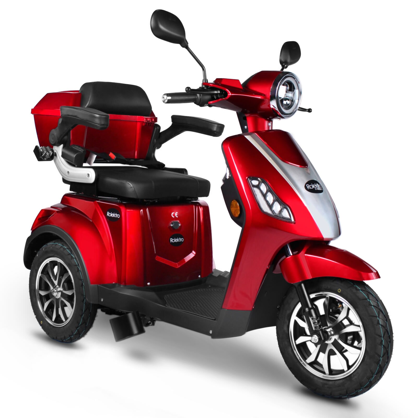 Rolektro, E-Trike 15 V.2 R31, Rot, 60V-20Ah Bleigel Akkus, 1000 Watt
