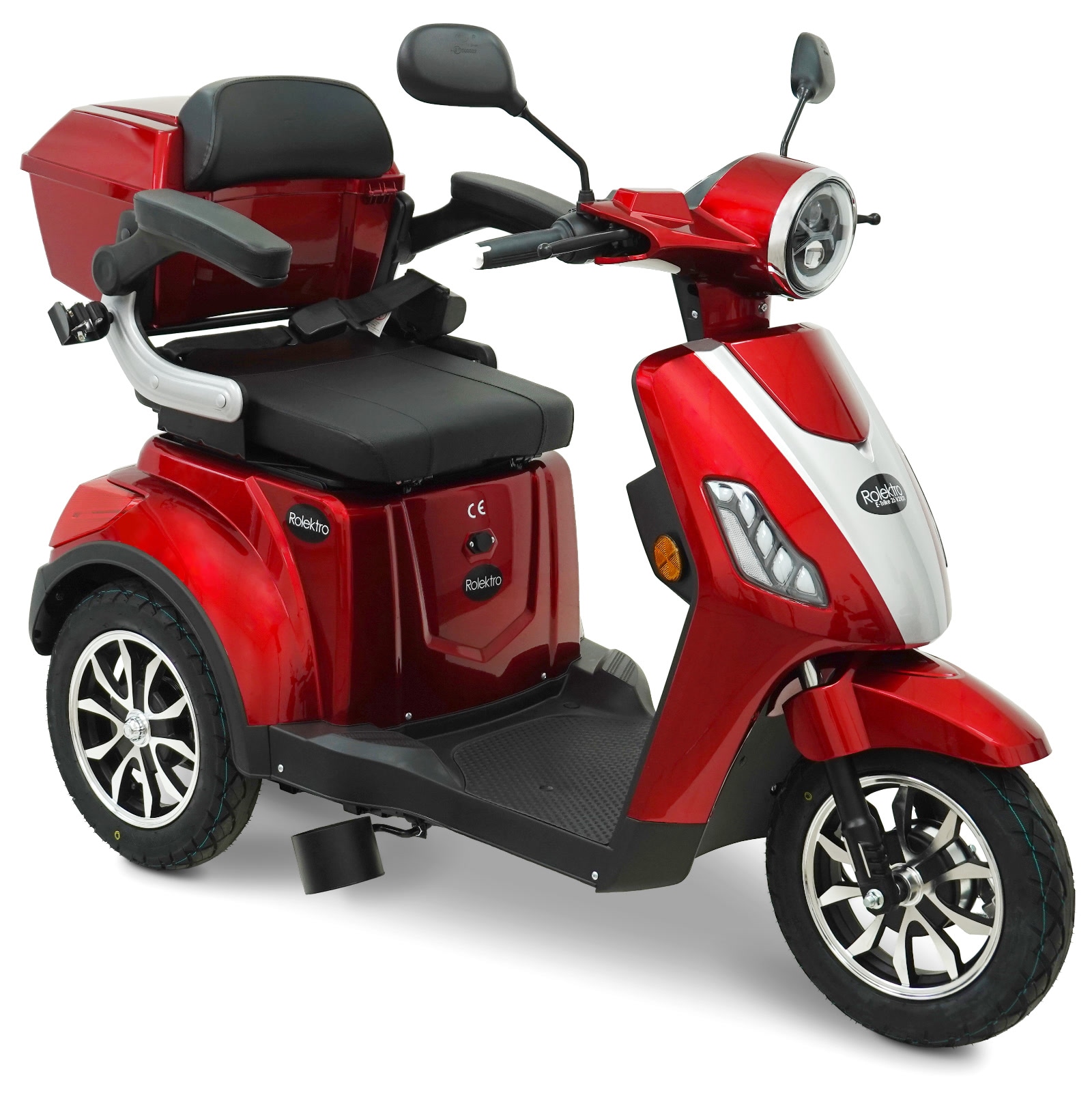 Rolektro, E-Trike 25 V.2 R31, Rot, 60V-20Ah Bleigel Akkus, 1000 Watt - Bild 1