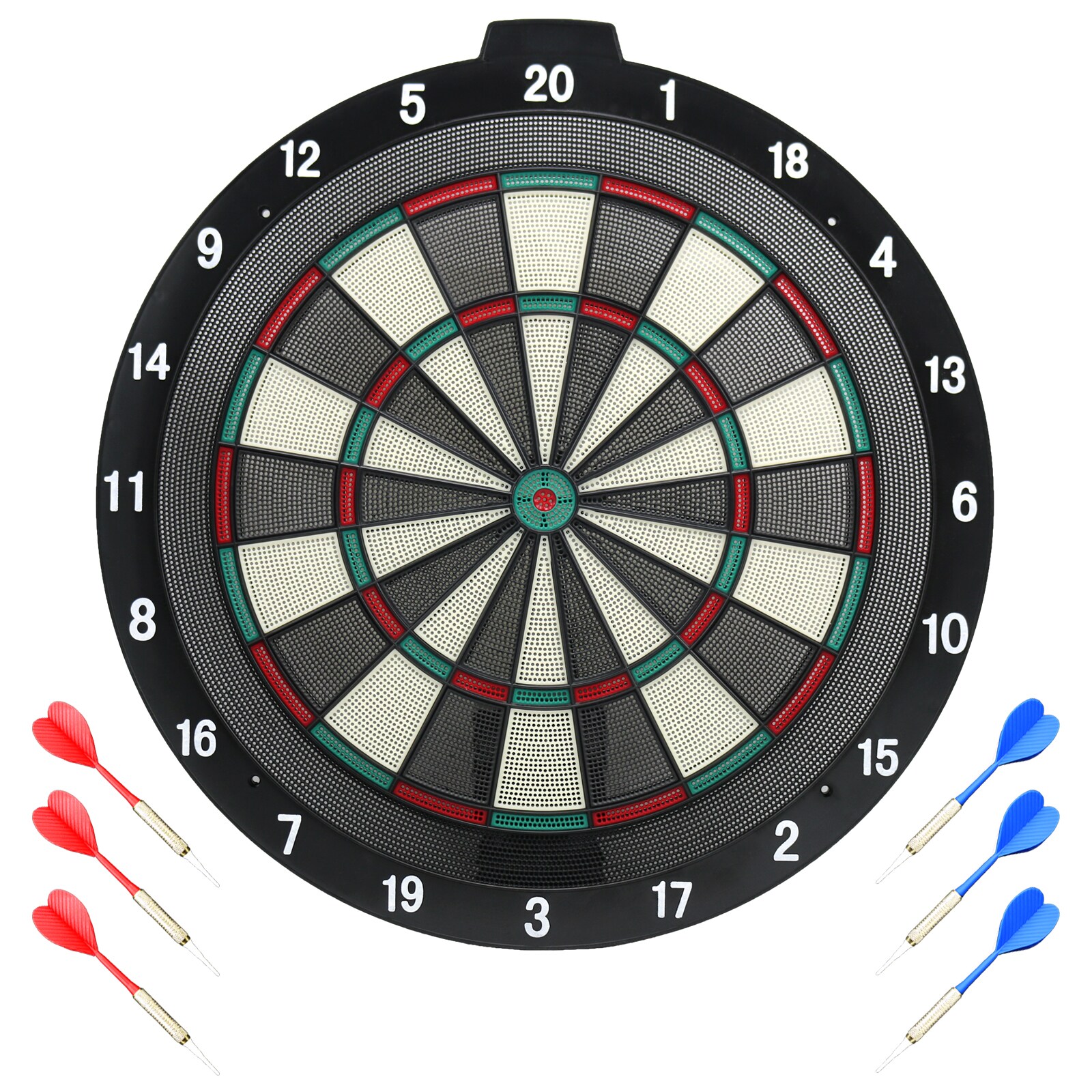 Best Sporting Safety Dartboard aus Kunststoff mit 6 Sicherheitspfeilen plus Ersatzspitzen,  46 cm - Bild 1