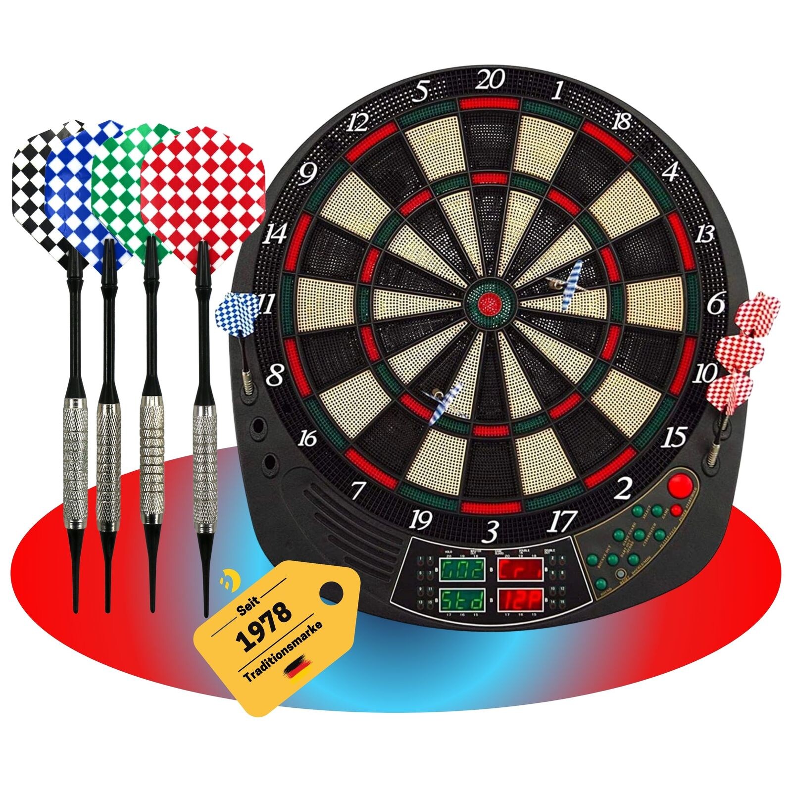 Best Sporting elektronische Dartscheibe COVENTRY Dartboard inkl. 12 Pfeile | 04009197004835