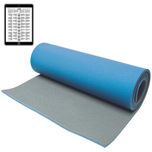 Best Sporting Yoga Matte dicker in 200 x 60 x 1,3cm I Gymnastikmatte, ideal als Yoga Matte, Fitness Matte oder Pilatesmatte I Sportmatte Fitnessmatte rutschfest I Yoga Mat aus schadstoffgeprüftem PE - blau - Bild 1