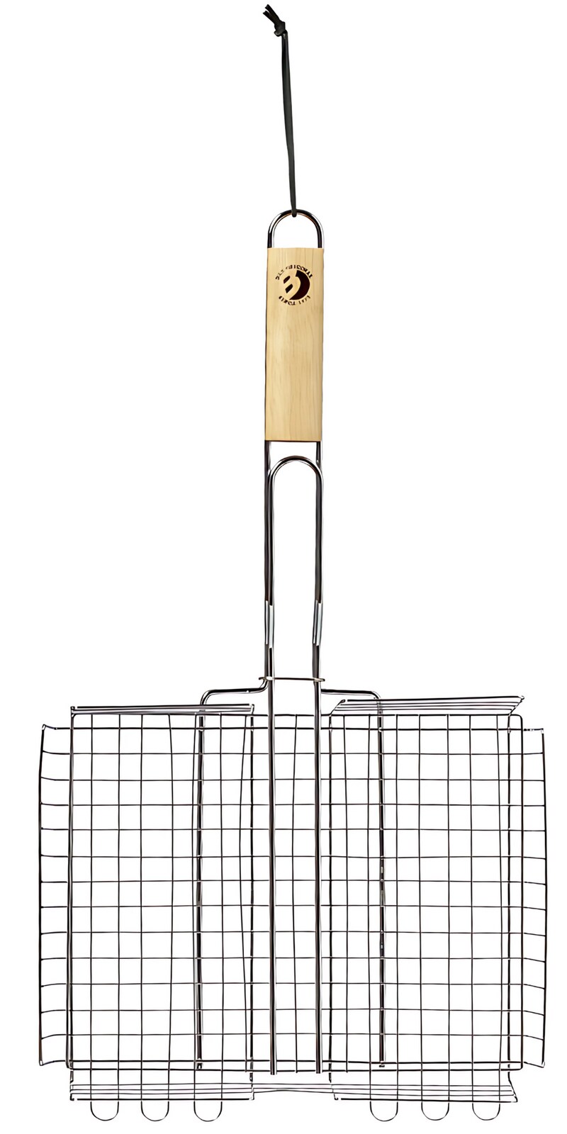 Best Sporting Grillkorb mit Holzgriff I 31 x 24 x 6 cm I verstellbar Grillgutwender rechteckig I Edelstahl mit langem Griff I Grillhalter I Gem&uuml;se Grillkorb I Grillkorb Edelstahl I Grillgitter&hellip; - Bild 1