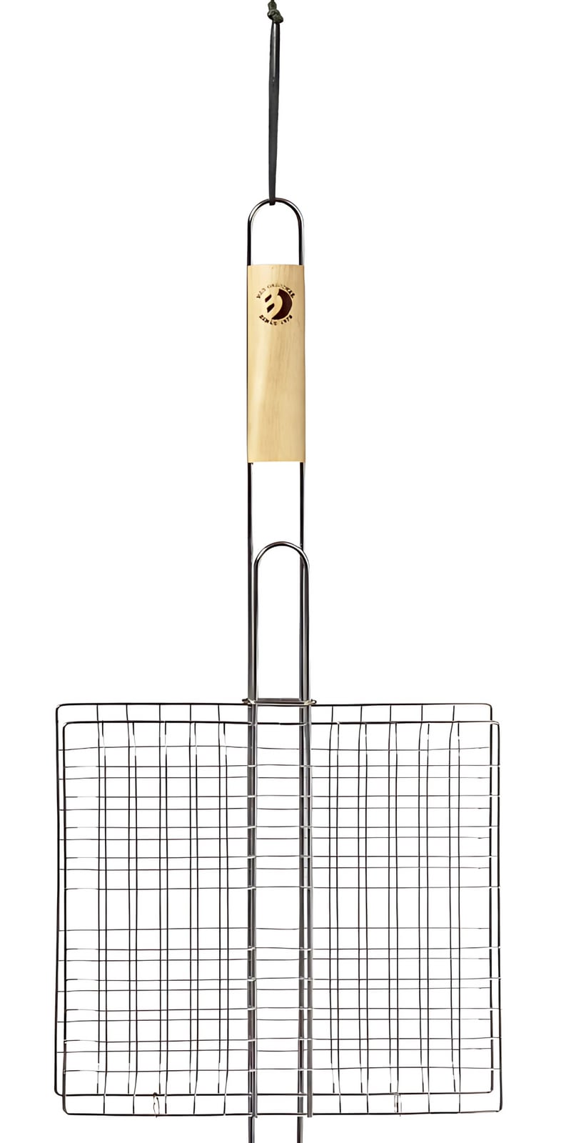 Best Sporting Grillkorb mit Holzgriff I 27 x 24 x 3 cm I verstellbar Grillgutwender rechteckig I Edelstahl mit langem Griff I Grillhalter I Gem&uuml;se Grillkorb I Grillkorb Edelstahl I Grillgitter - Bild 1