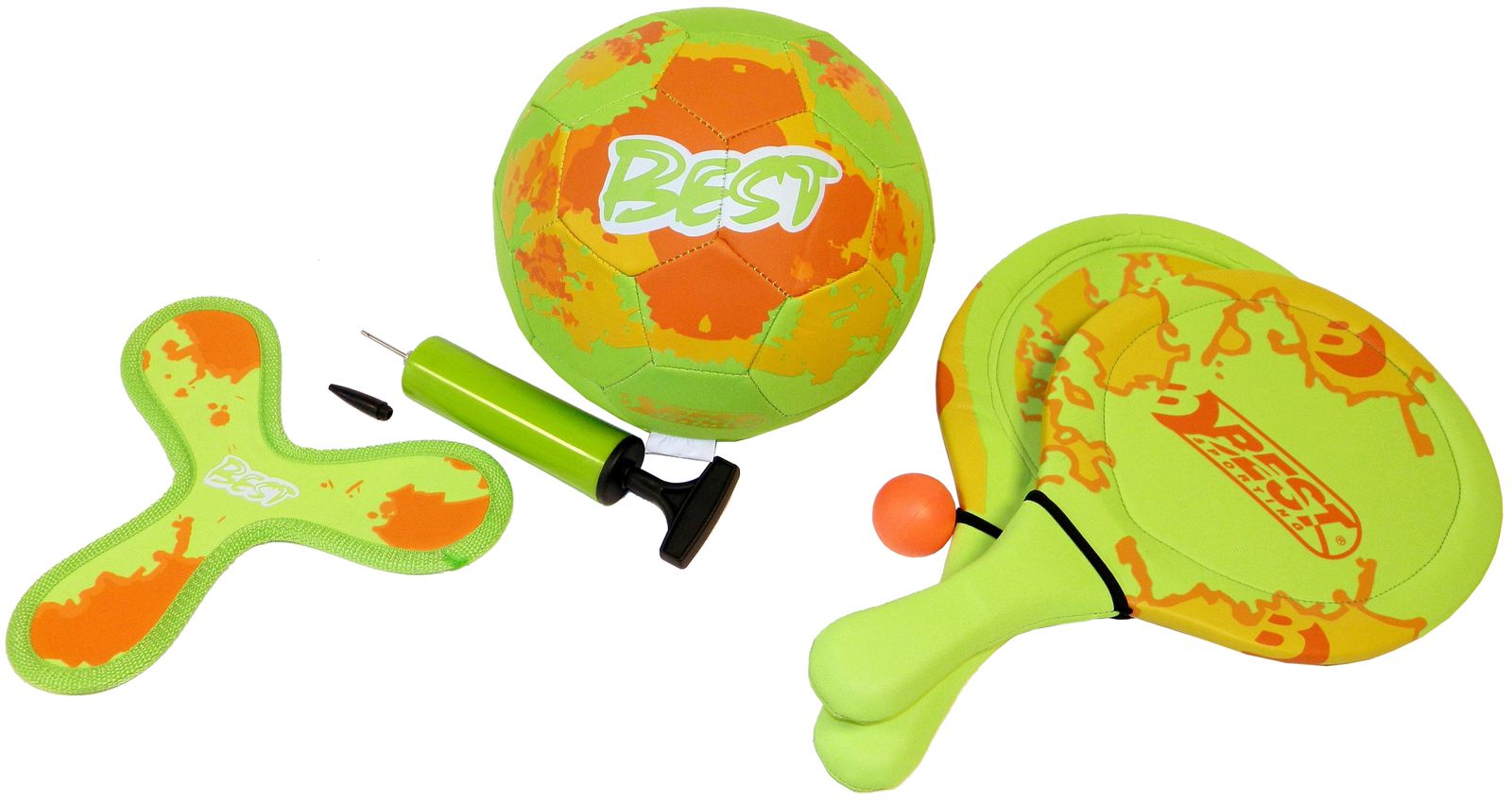 Neopren Beach Game Set gr&uuml;n/orange - Bild 1