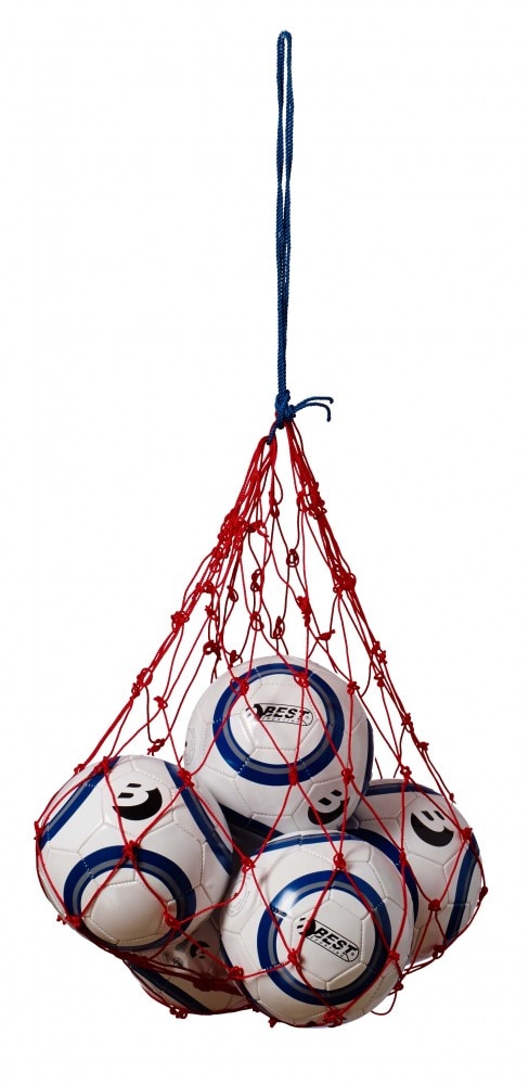 Ballnetz f&uuml;r 5-6 Fu&szlig;b&auml;lle blau - Bild 1