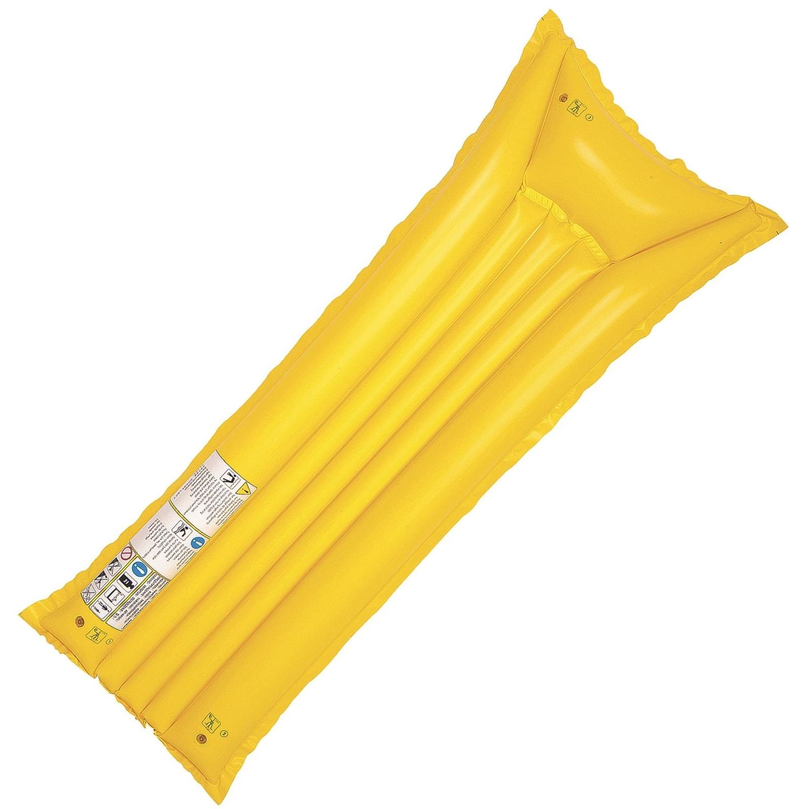 Luftmatratze mit Kopfkissen, Gelb - Bild 1