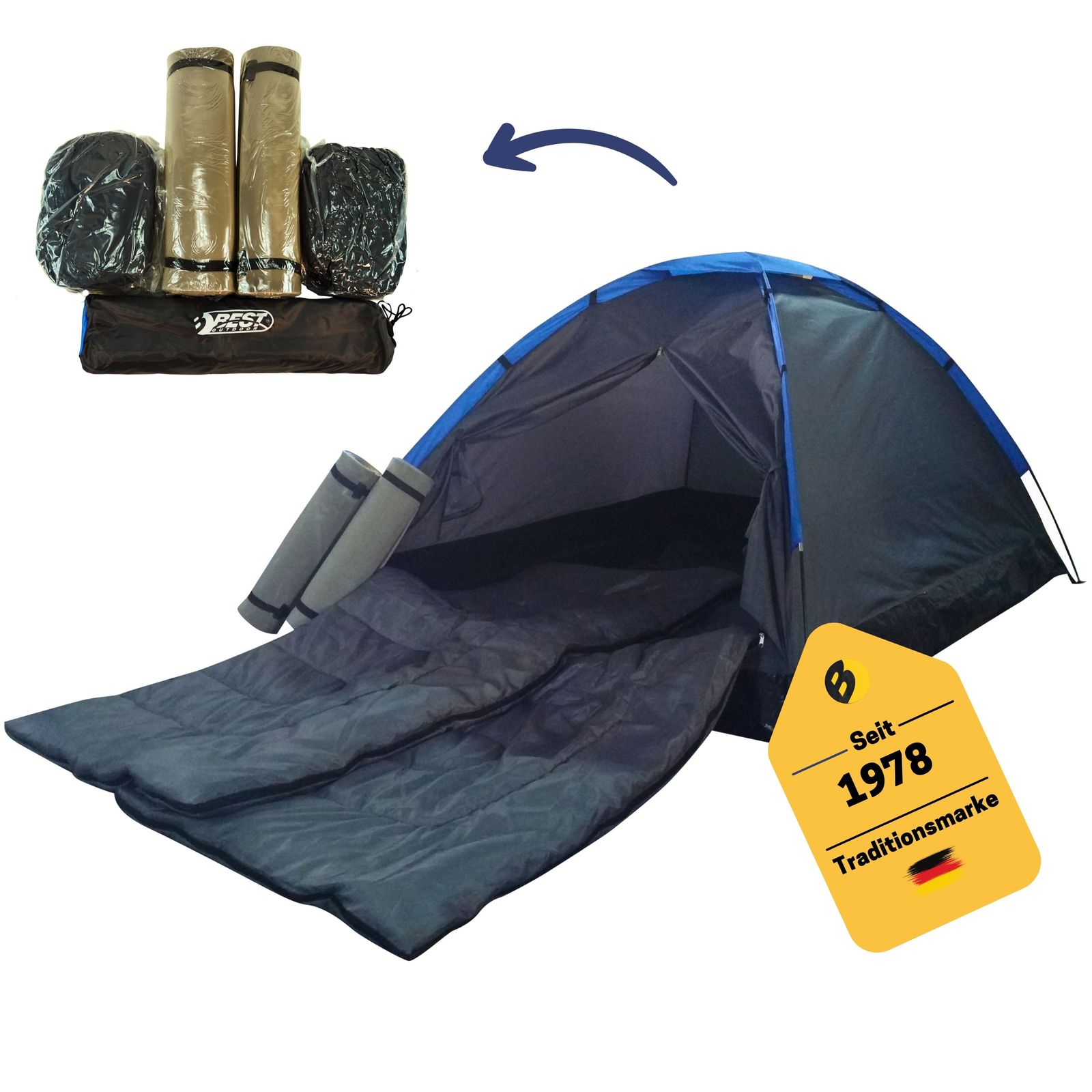 Best Sporting Festival Zelt Stangenaufbau,  2 Personen - Bild 1