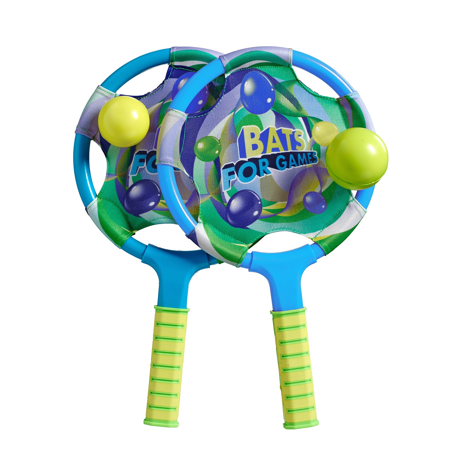 Strandspiel bestehend aus zwei Schl&auml;gern und zwei B&auml;llen, blau - Bild 1