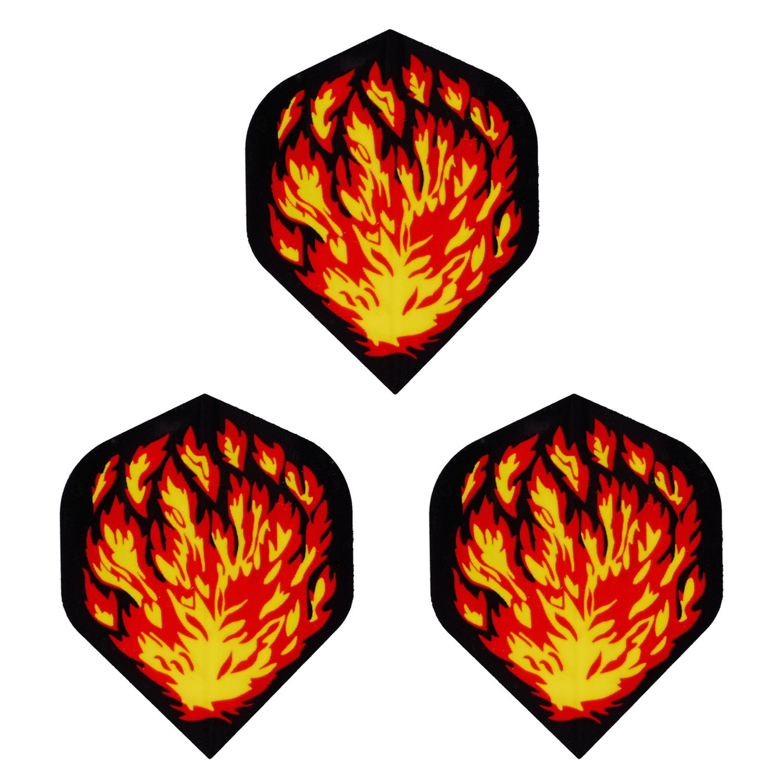 PVC-Leitwerke f&uuml;r Dartpfeile, 3 St&uuml;ck, Flamme - Bild 1