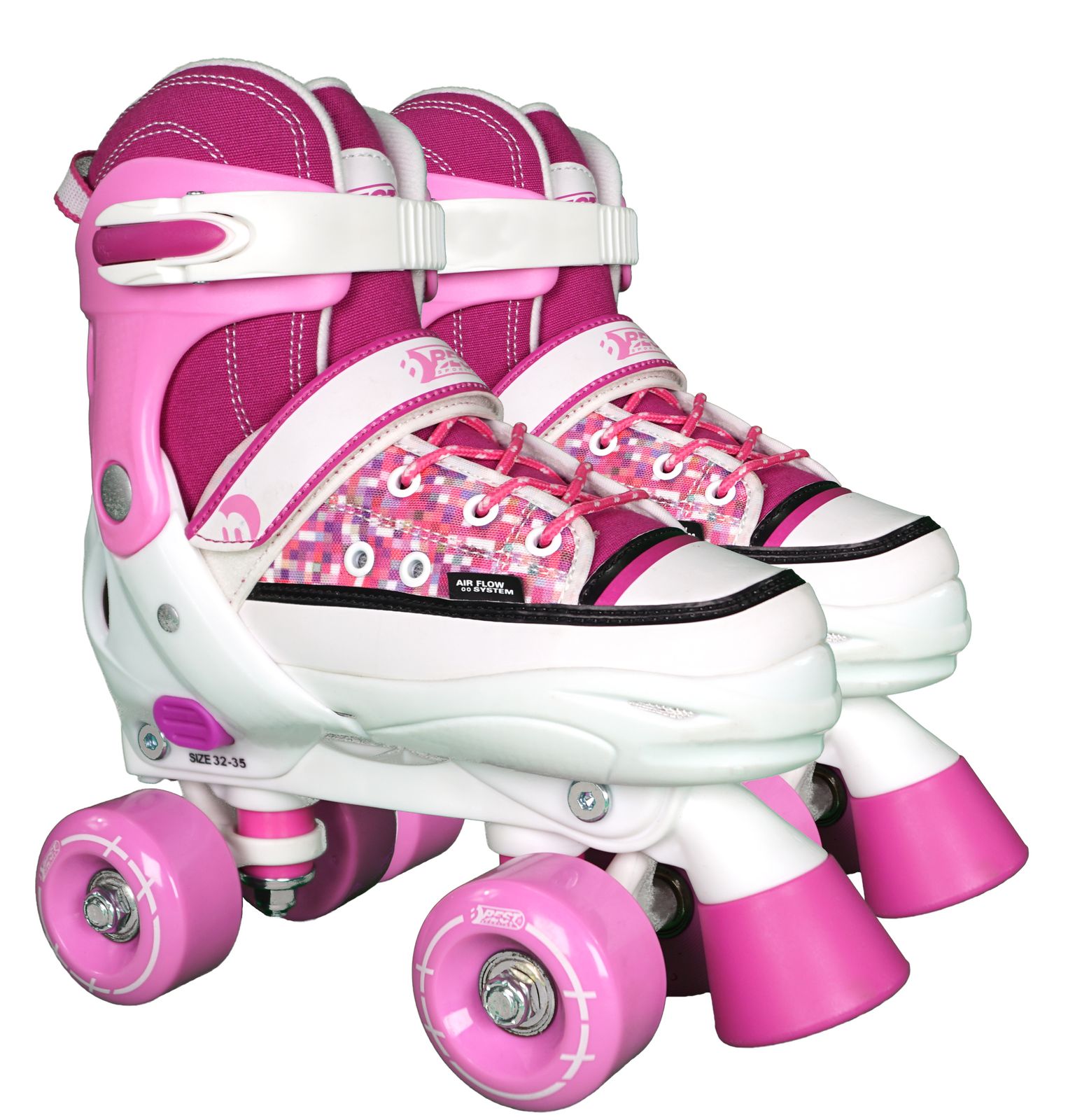 Rollschuhe Quad Style pink-wei&szlig; - Bild 1