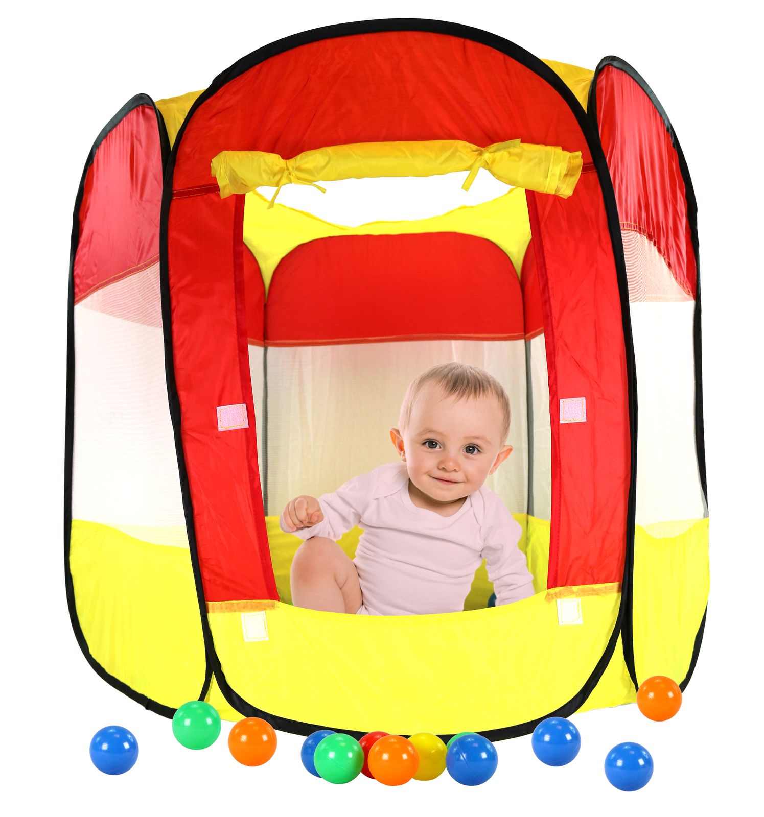 Best Sporting B&auml;llebad Pop Up mit 100 B&auml;llen, Kleinkind Spielzelt 90 x 90 x 70 cm - Bild 1