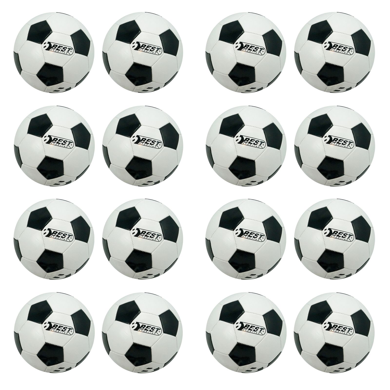 Fu&szlig;ball Superstar Classic , schwarz/wei&szlig;, 16 St&uuml;ck - Bild 1