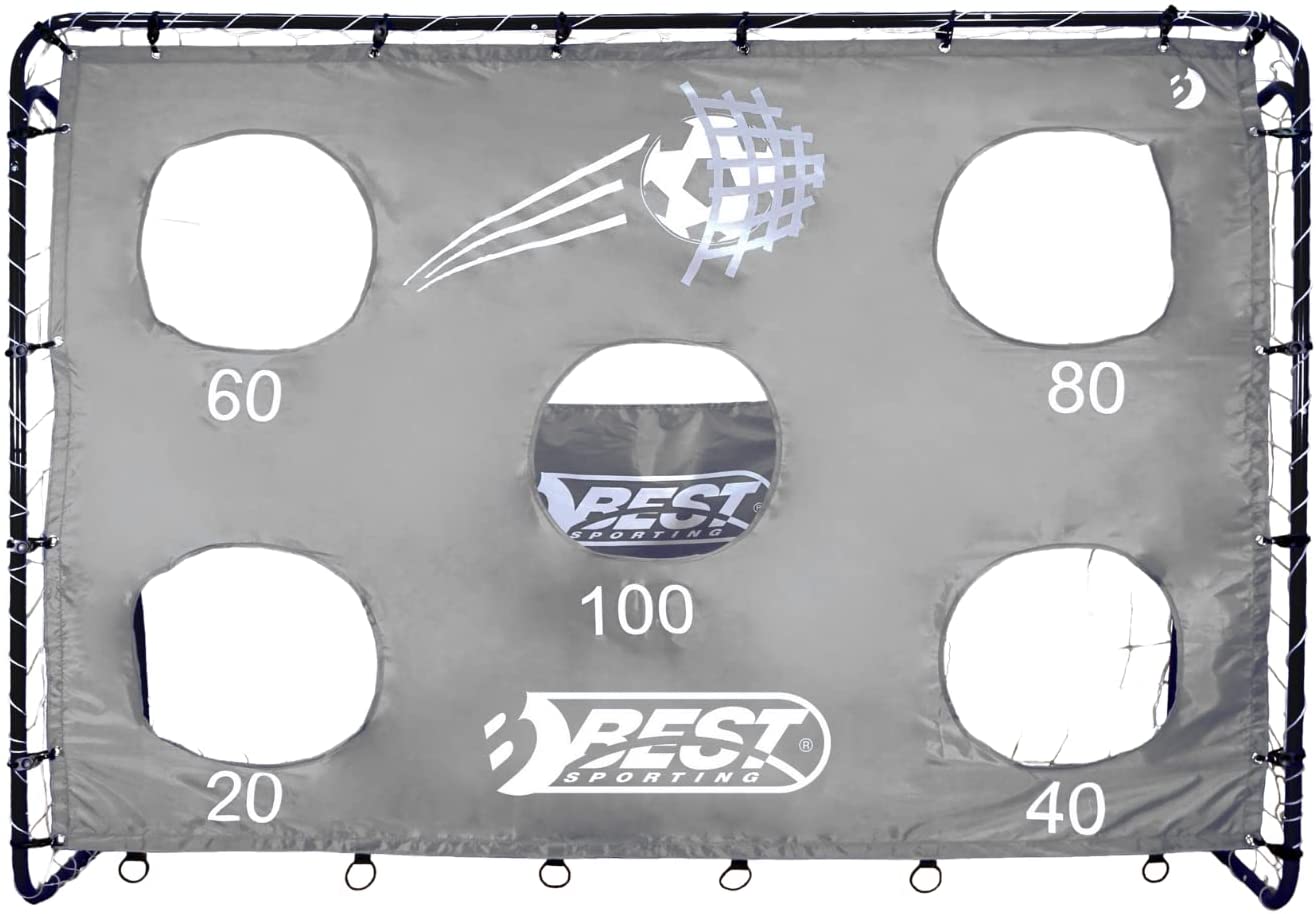 Best Sporting Fu&szlig;balltor GOAL grau  213 x 152cm mit Netz und Torwand f&uuml;r Torwandschie&szlig;en - Bild 1