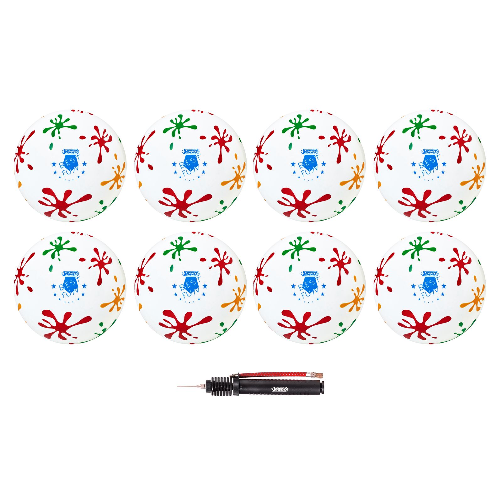 PVC Ball Toy, 22 cm, Klecks, 8 B&auml;lle - Bild 1