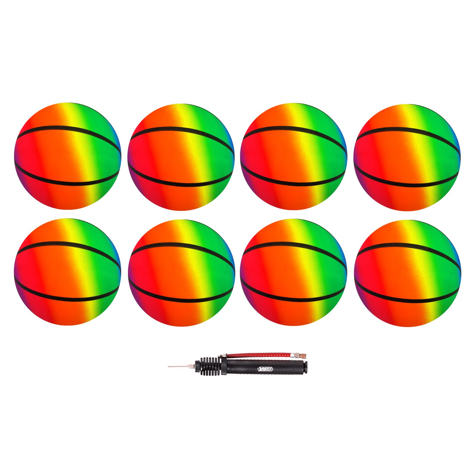 PVC Ball Rainbow, 22 cm, Basketball, 8 Ball - Bild 1