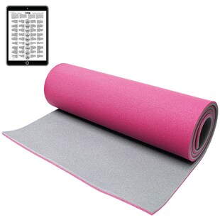 Best Sporting Yoga Matte dicker in 200 x 60 x 1,3cm I Gymnastikmatte, ideal als Yoga Matte, Fitness Matte oder Pilatesmatte I Sportmatte Fitnessmatte rutschfest I Yoga Mat aus schadstoffgeprüftem PE - pink - Bild 1