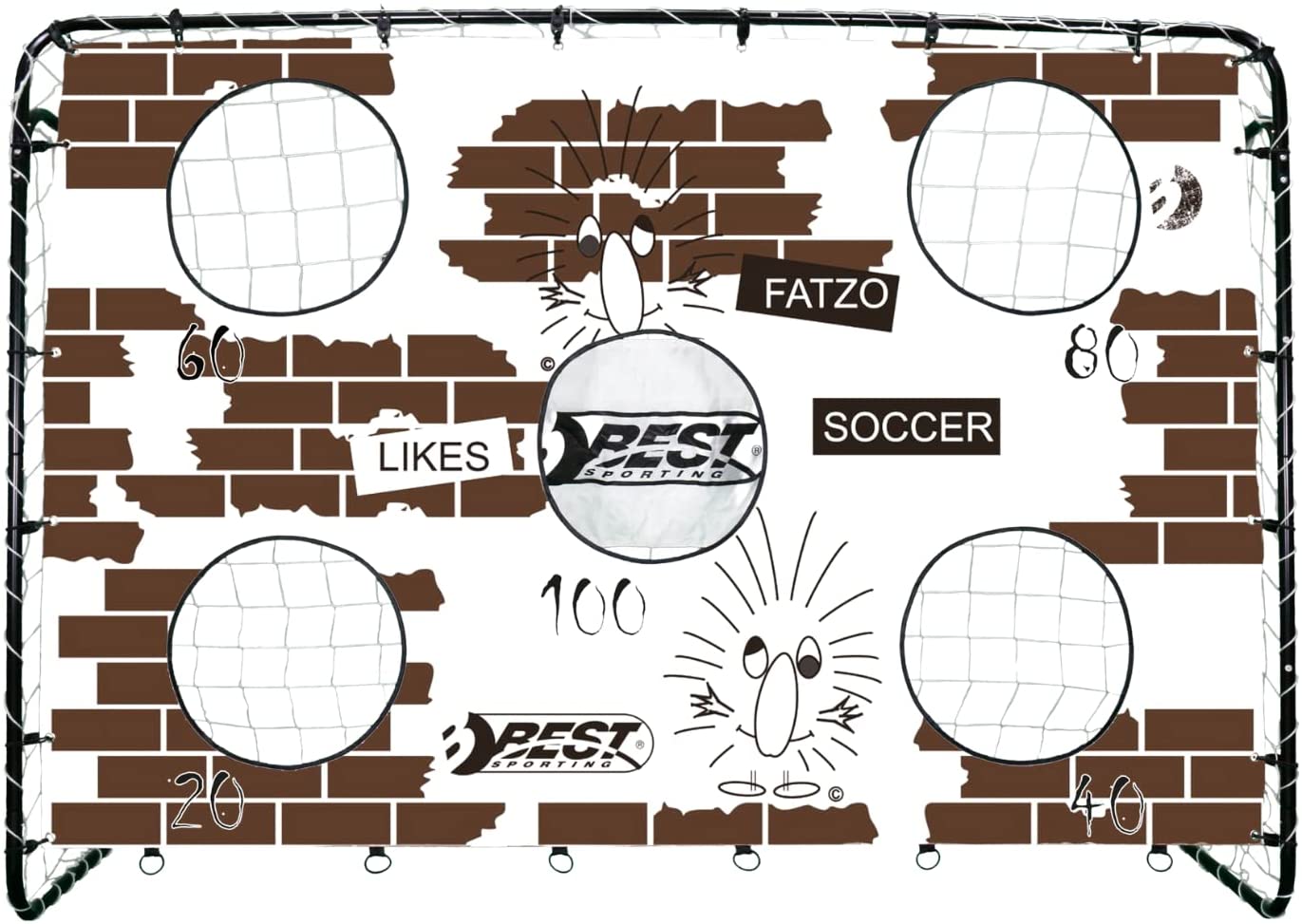 Best Sporting Fu&szlig;balltor FATZO 213 x 152cm mit Netz und Torwand f&uuml;r Torwandschie&szlig;en - Bild 1