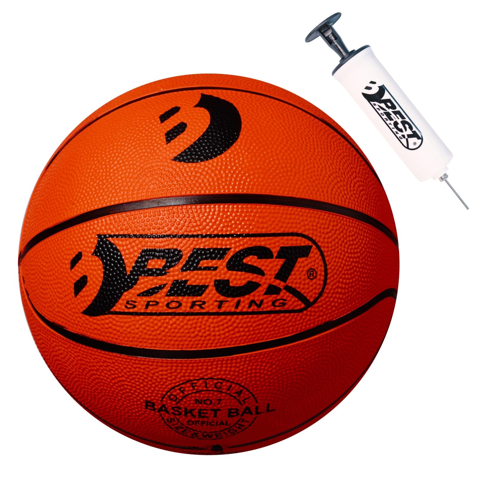 Best Sporting Basketball Gr&ouml;&szlig;e 7 Set Rookie I Basketball orange mit Ballpumpe - Bild 1