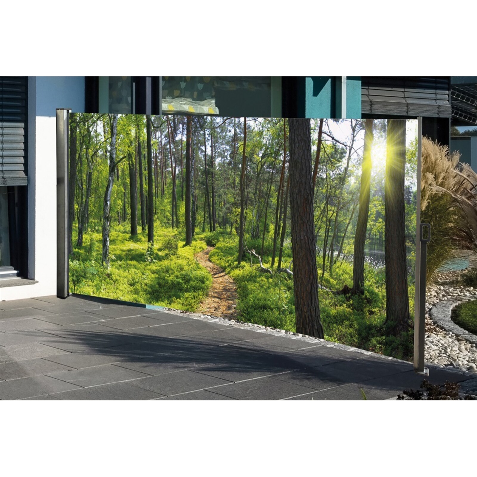 HTI-Living Seitenmarkise mit Fotodruck Wald - Bild 1