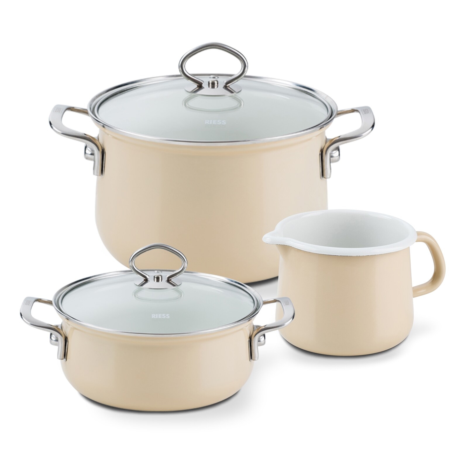 Riess Topfset 3-teilig CAPPUCCINO - Bild 1
