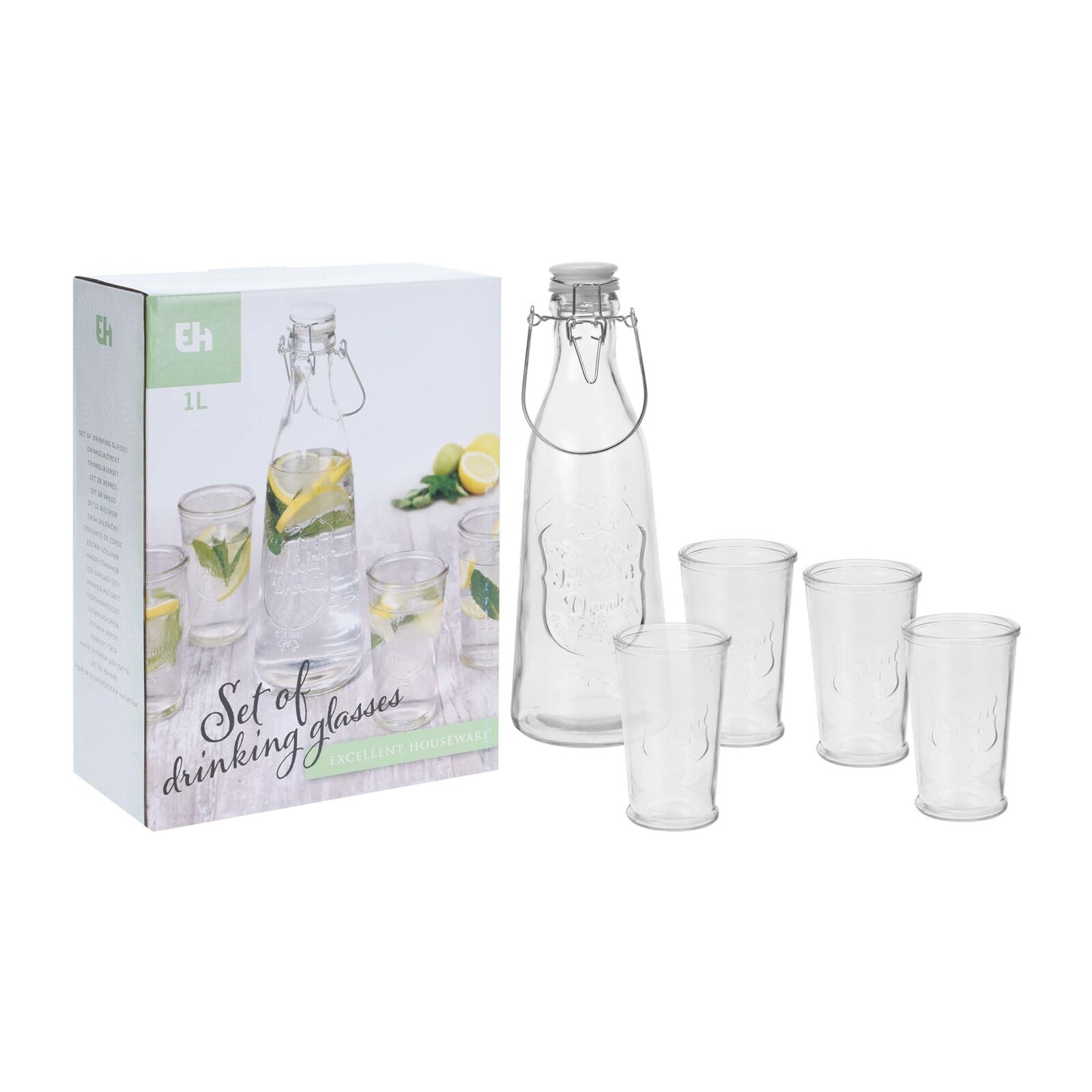 HTI-Living Trinkglas-Set mit Flasche 5-tlg. - Bild 1