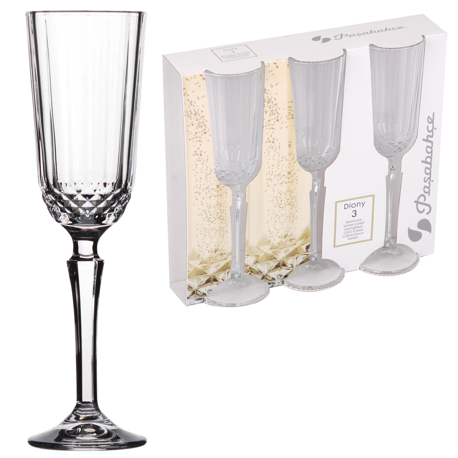 HTI-Living Champagnerglas 3er Diony - Bild 1