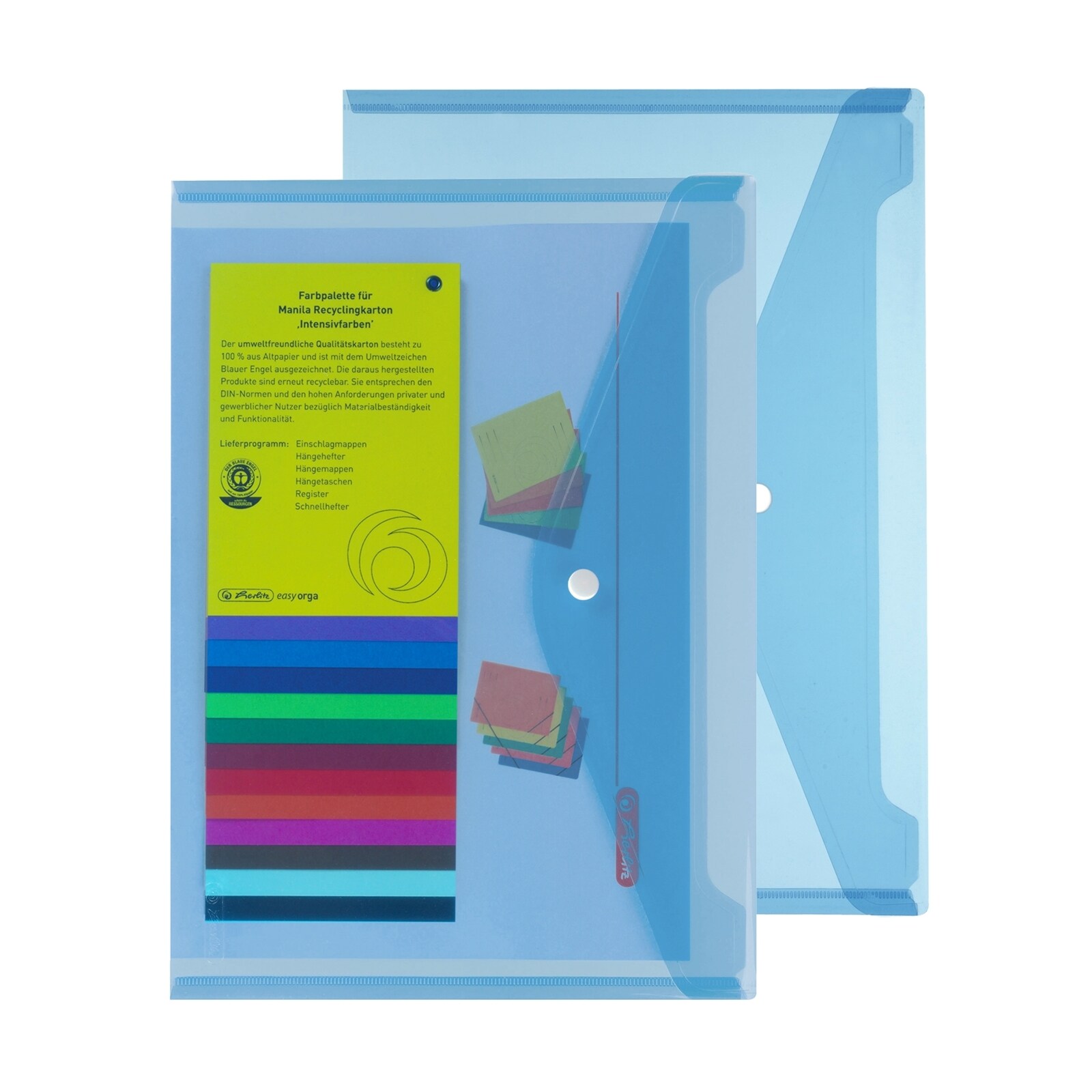 Herlitz Dokumententaschen A4 Polypropylen 2er Set Blau - Bild 1