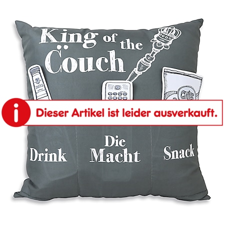 HTI-Living Männerkissen mit Taschen King of the Couch - Bild 1