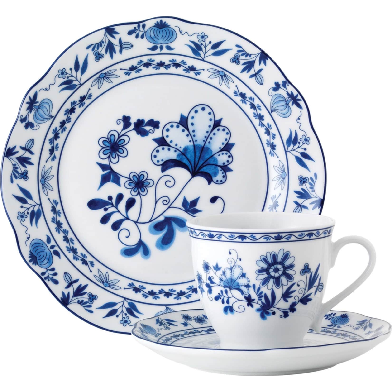 HTI-Living Kaffeeservice 18-tlg. Zwiebelmuster - Bild 1