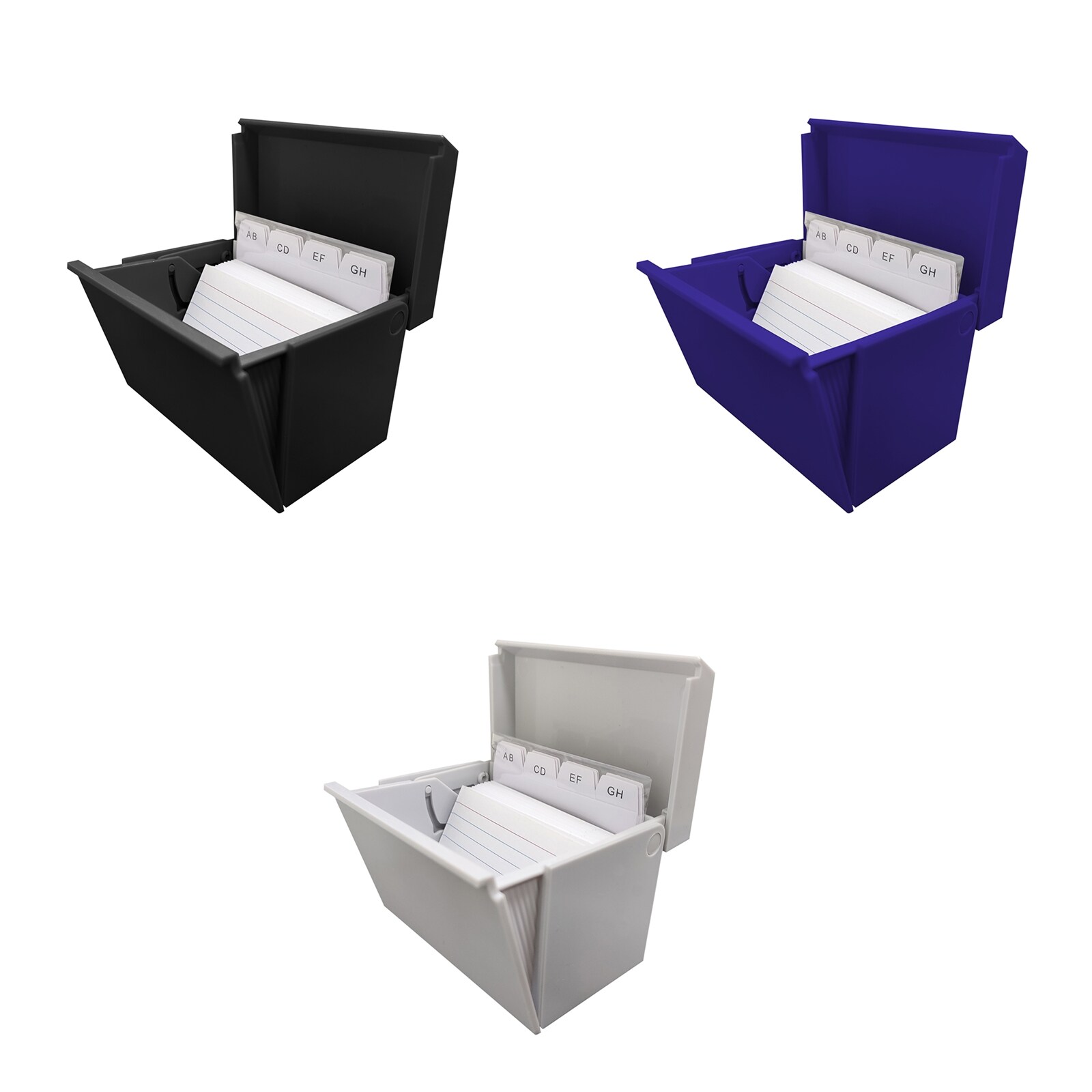 Herlitz Karteikasten gef&uuml;llt farbig sortiert A8 - Bild 1