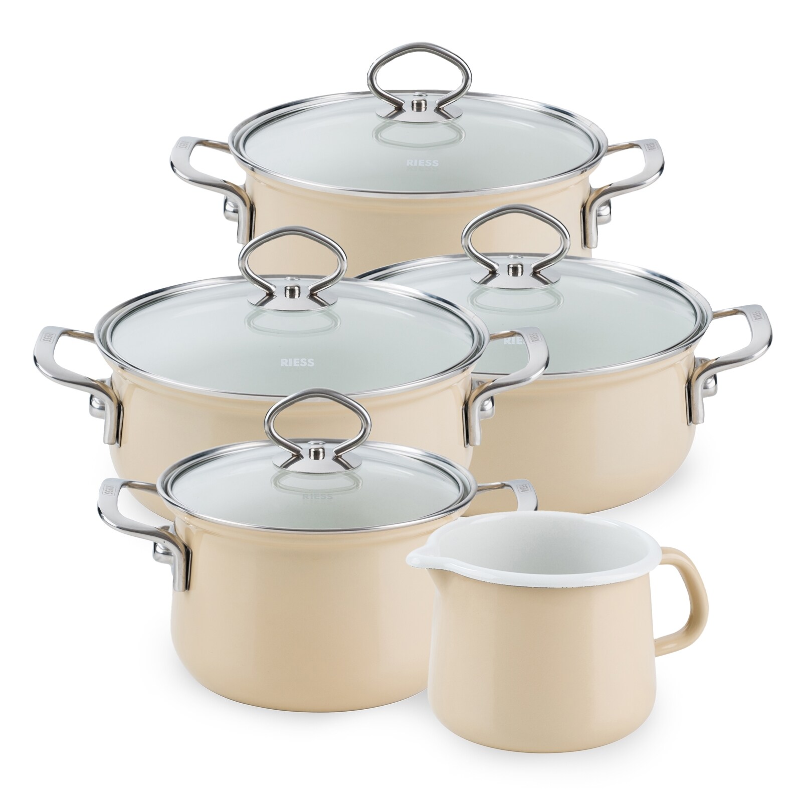 Riess Topfset Familienset 5-teilig CAPPUCCINO - Bild 1