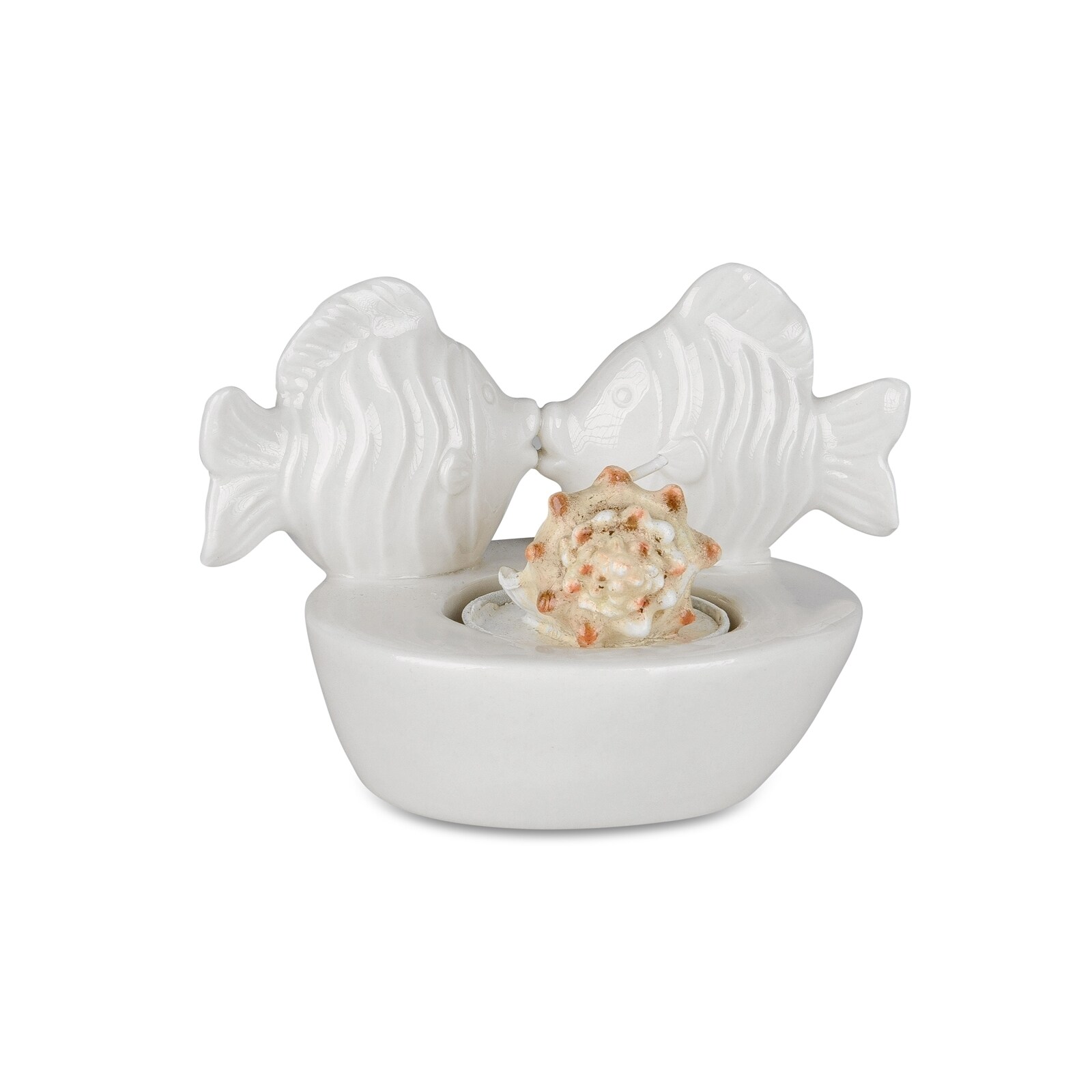 formano Teelichthalter Keramik FISCH wei&szlig; - Bild 1