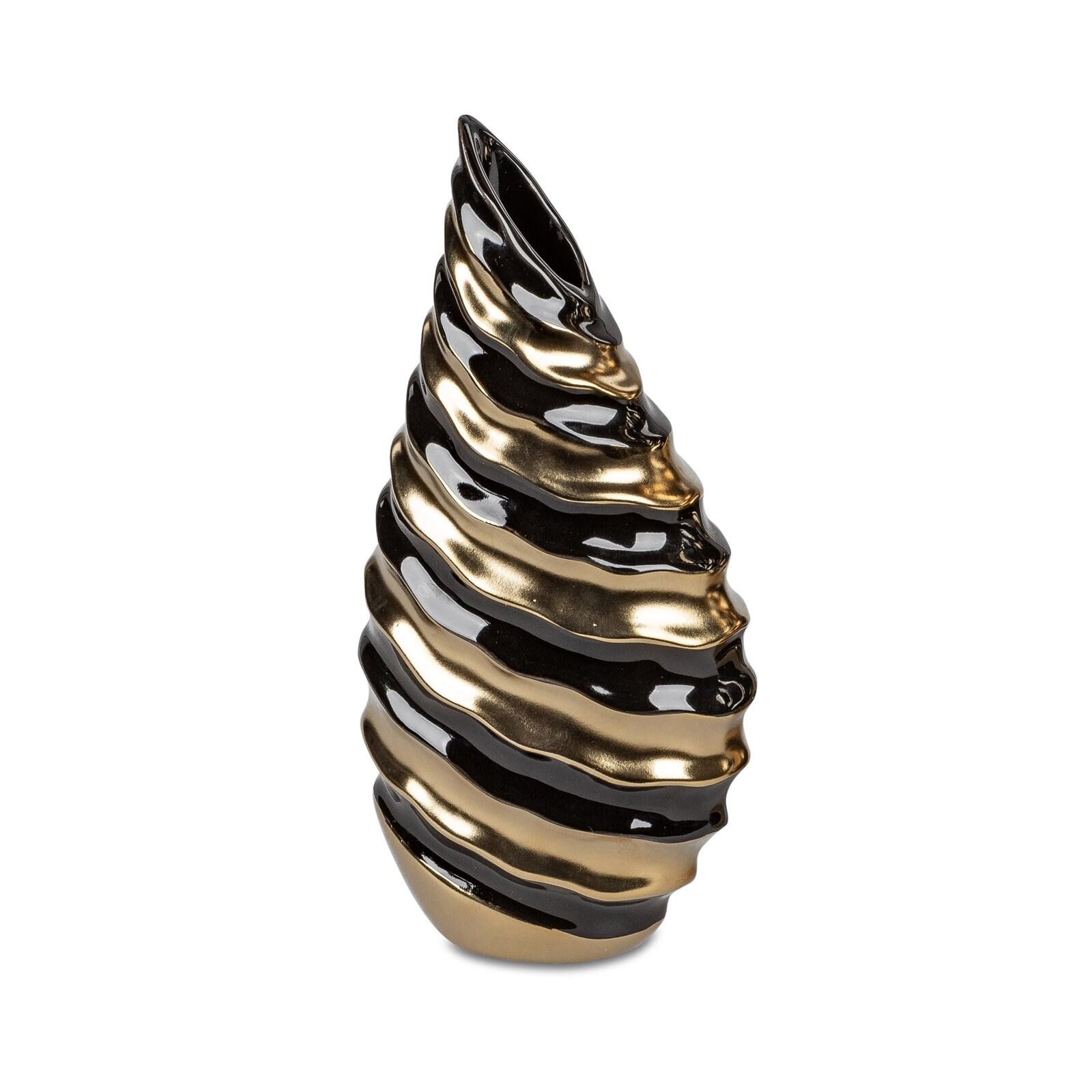 formano Vase 26cm schwarz-gold - Bild 1